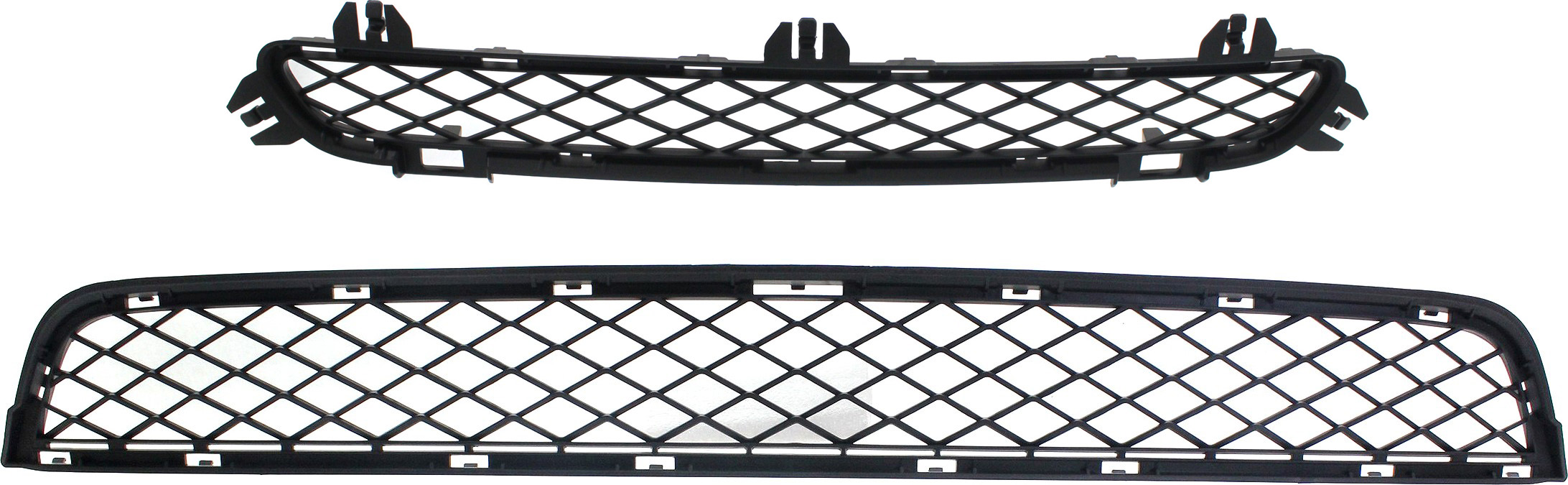 AM X3-11-14 FRONT BUMPER GRILLE Center Upper and Lower w o M Package SKU SET REPB015325-2 Partslink BM1036135 BM1036136 OEM 51117210462-51117210466