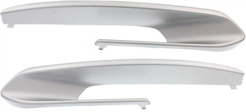 AM 3 SERIES 12-15 FRONT BUMPER MOLDING RH AND LH Primed Silver w o M Sport Line Modern Line SKU SET REPB015527 Partslink BM1047128 BM1046128 OEM 51117279696-51117279695
