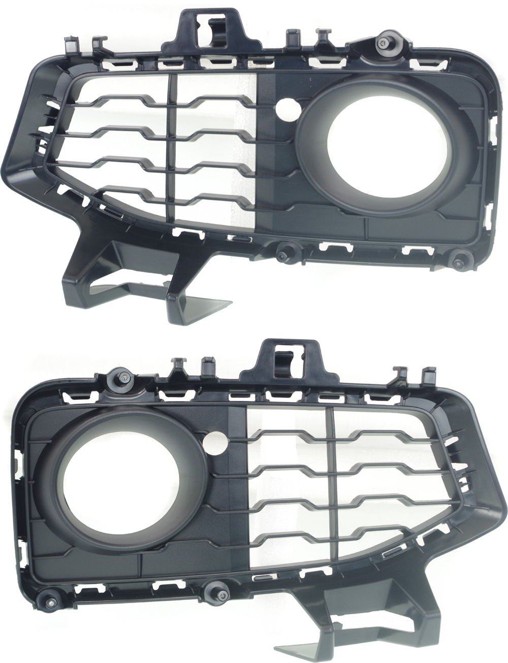 AM 4 SERIES 14-20 FRONT FOG LAMP MOLDING RH AND LH Textured Black w M Sport Package SKU SET REPB015551 Partslink BM1038146 BM1039146 OEM 51118054507-51118054508