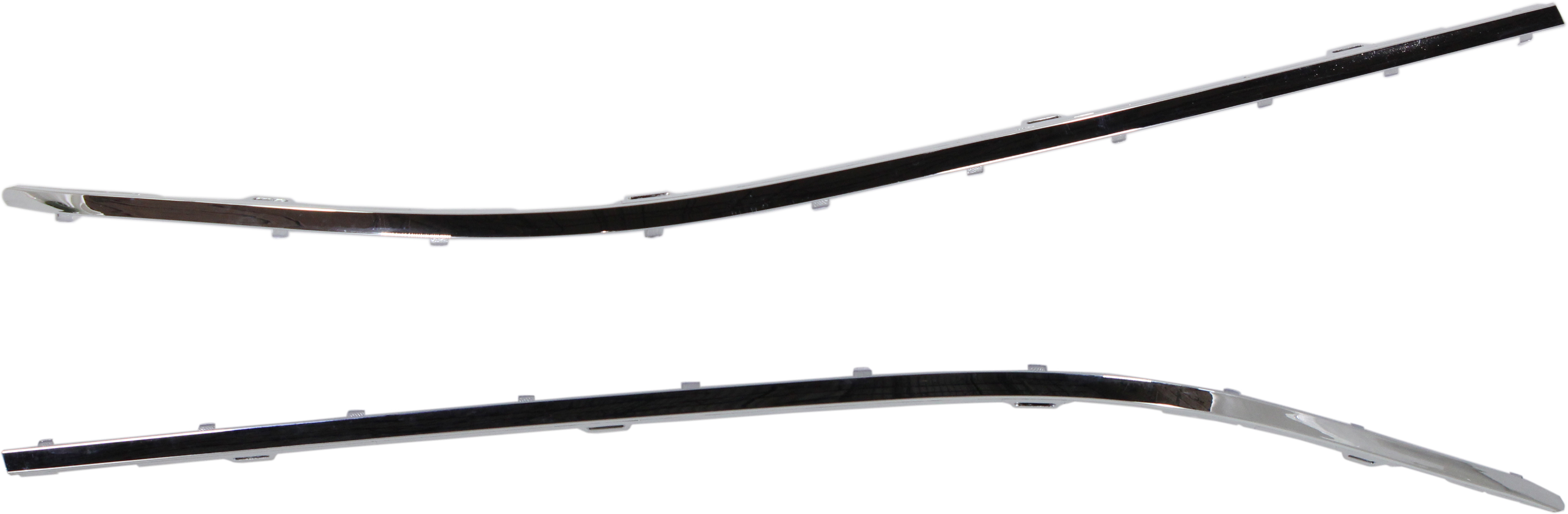 AM 7 SERIES 5-8 FRONT BUMPER MOLDING RH AND LH Outer Primed SKU SET REPB016101 Partslink BM1047125 BM1046125 OEM 51117135558-51117135557