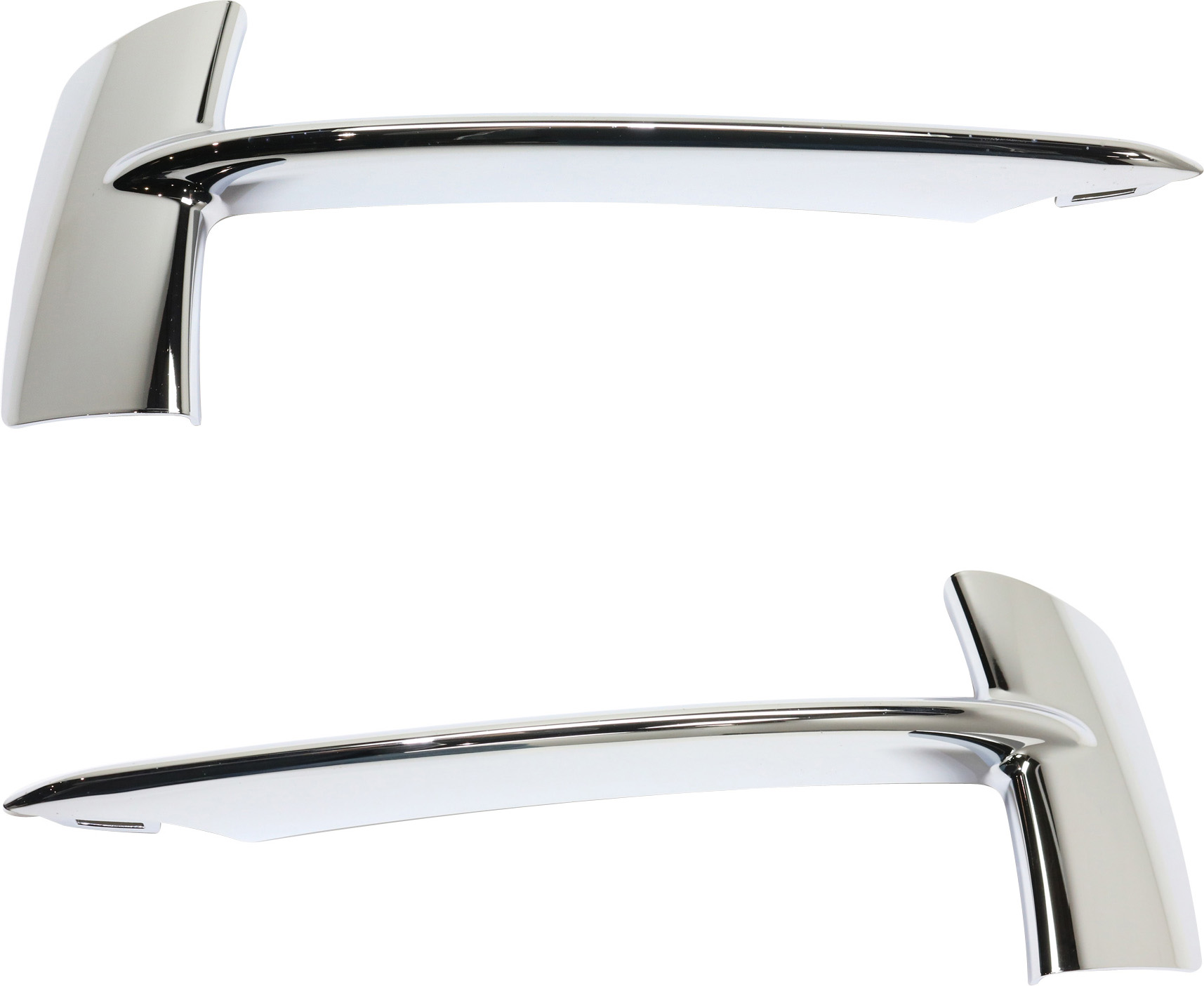 AM X5-14-18 FRONT BUMPER MOLDING RH AND LH Grille Cover Chrome w o M Sport Line Type 1 Luxury Line SKU SET REPB016121 Partslink BM1039153 BM1038153 OEM 51117325396-51117325395