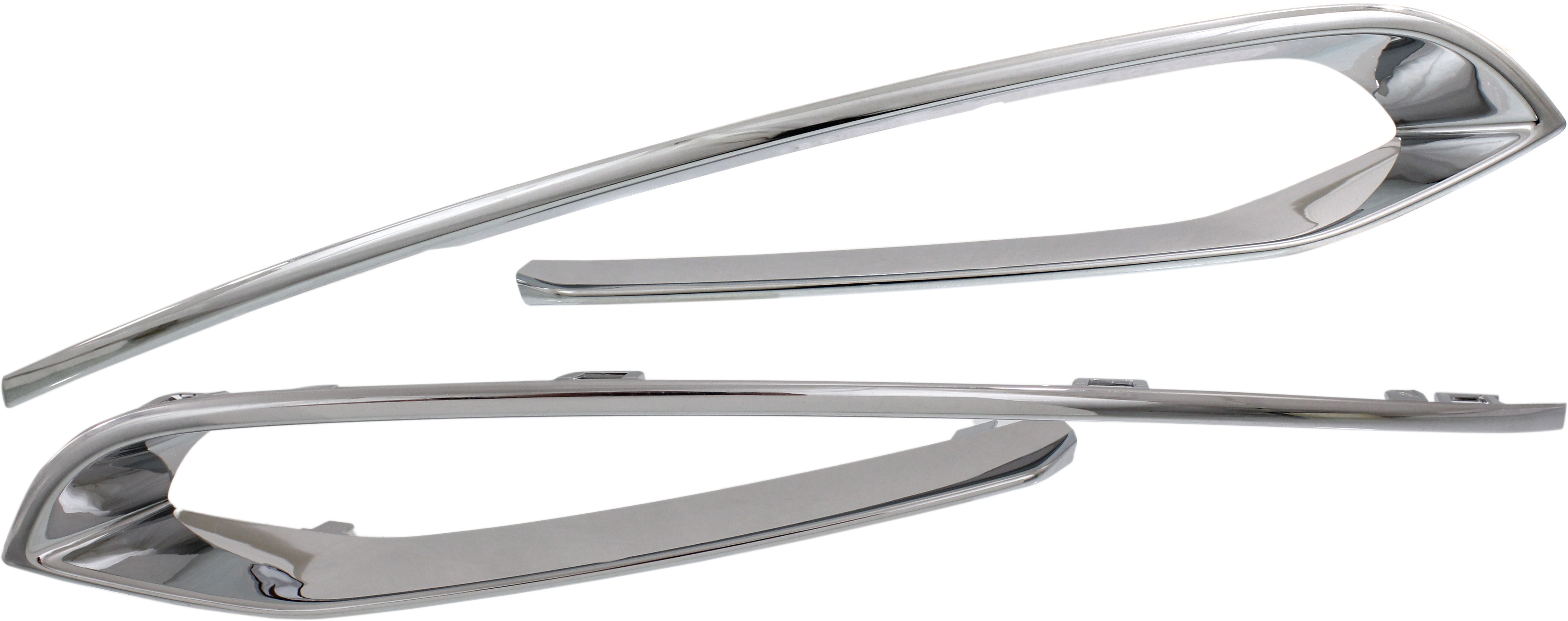 AM 5 SERIES 14-16 FRONT BUMPER GRILLE MOLDING RH AND LH Chrome w o M Package Luxury Line Sedan SKU SET REPB020309 Partslink BM1047134 BM1046134 OEM 51117331770-51117331769