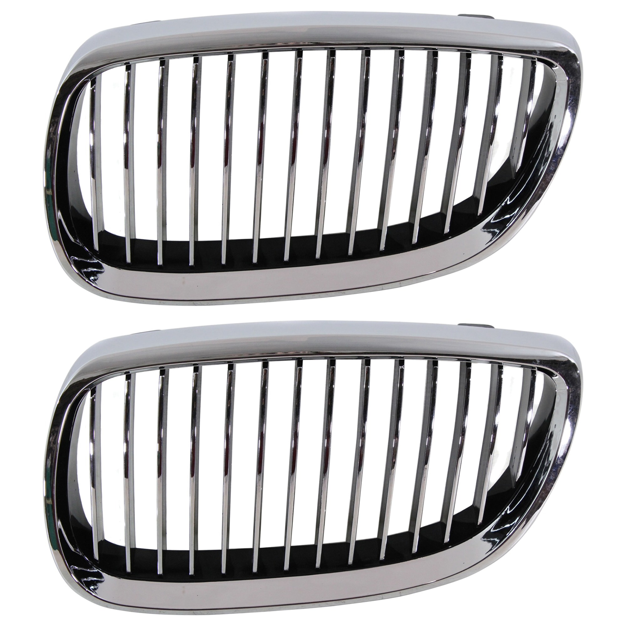 AM X5-07-13 X6-08-14 GRILLE RH AND LH Chr Shell Ptd Blk Insert SKU SET REPB070305 Partslink BM1200180 BM1200181 OEM 51137157687-51137157688