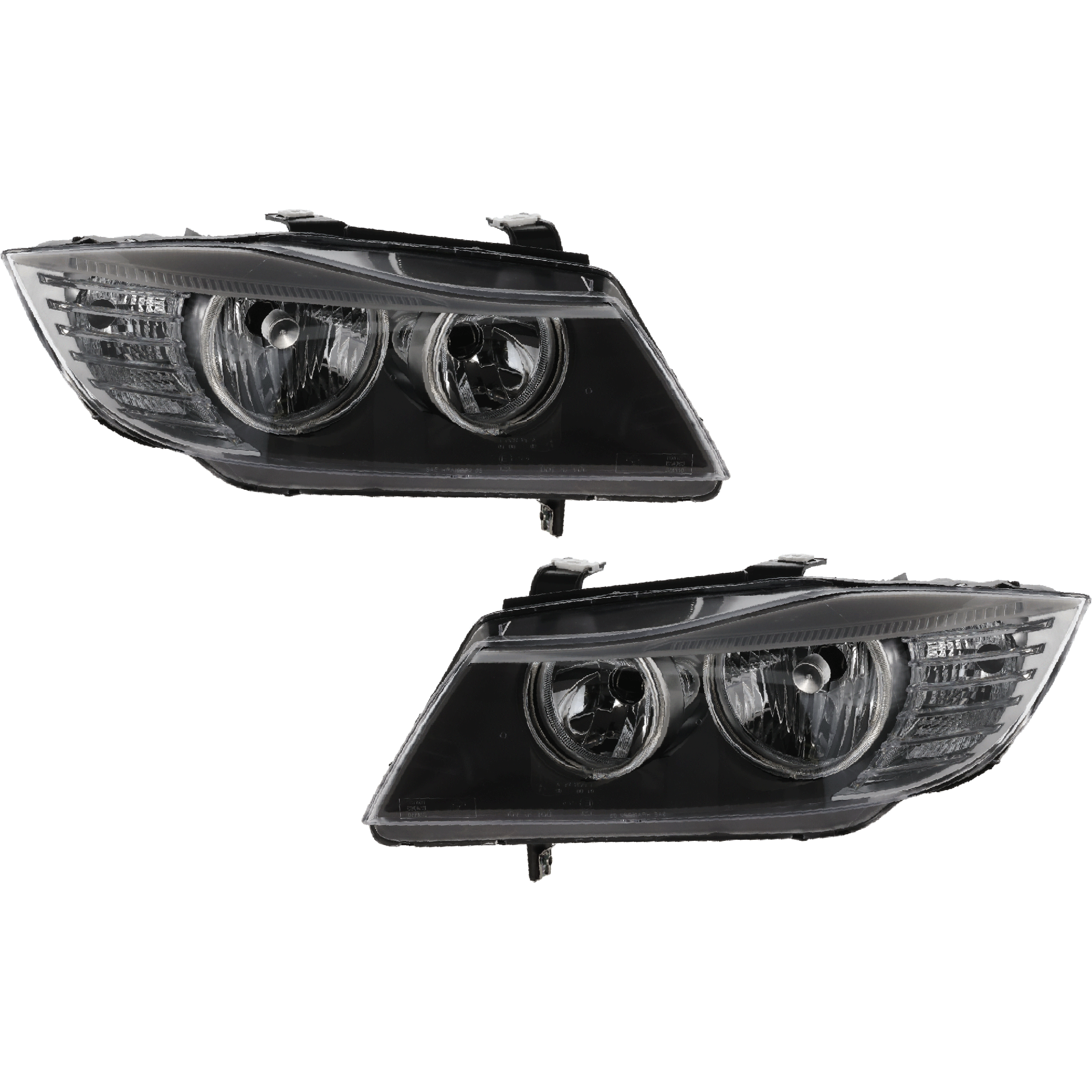 AM 3 SERIES 09-12 HEAD LAMP RH AND LH Lens and Housing Halogen Sedan Wagon SKU SET REPB100167 Partslink BM2519123 BM2518123 OEM 63117202578-63117202577