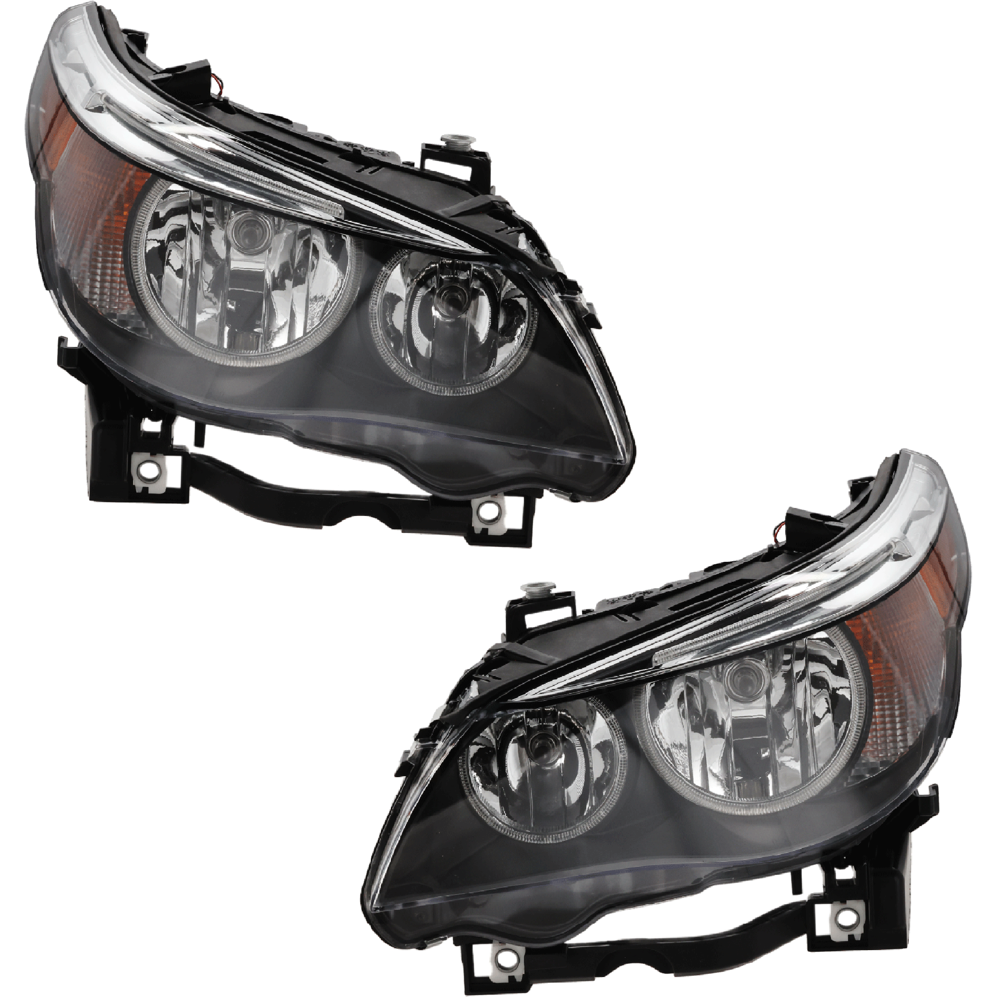 AM 5 SERIES 04-07 HEAD LAMP RH AND LH Assembly Halogen w o Auto Adjust Headlight Sedan SKU SET REPB100171 Partslink BM2503133 BM2502134 OEM 63127166116-63127166115