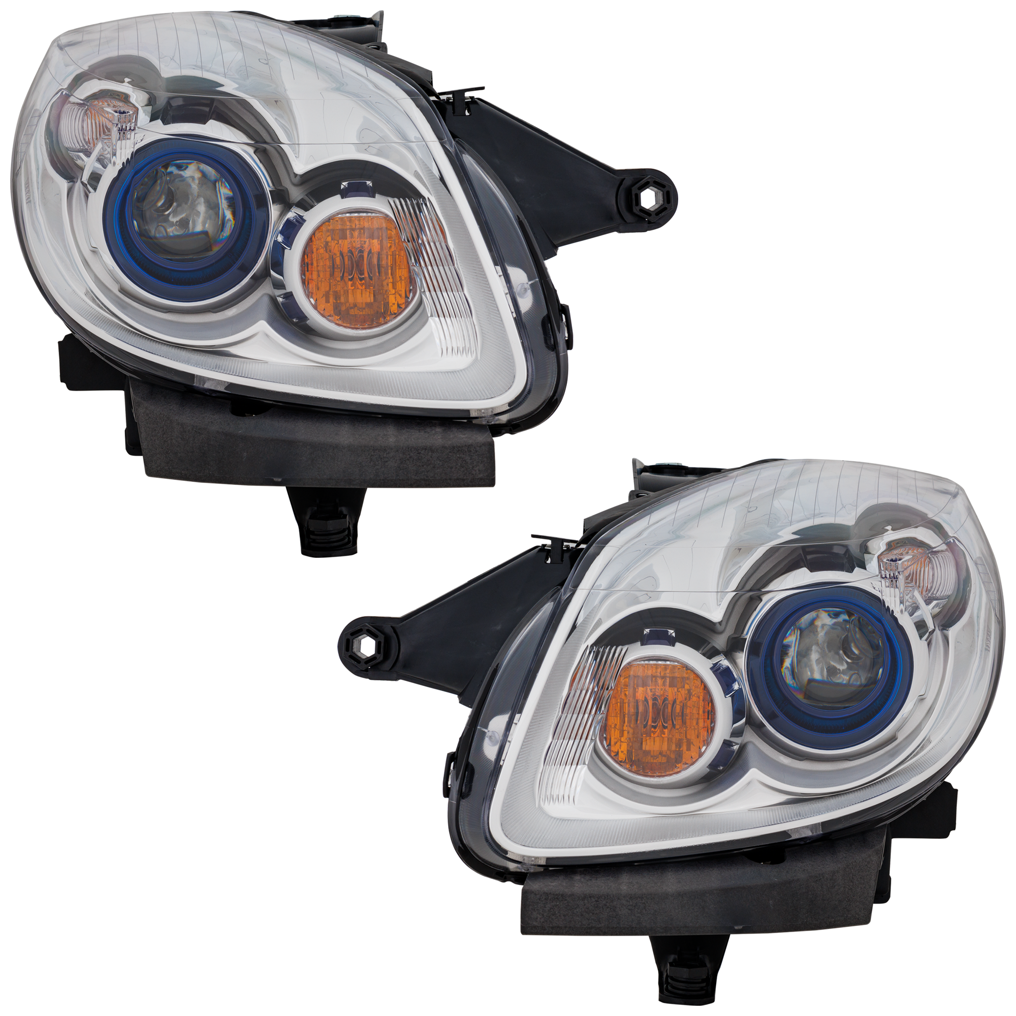 AM ENCLAVE 08-12 HEAD LAMP RH AND LH Assembly HID Xenon with HID Kit w o Auto adjust feature CAPA SKU SET REPB100181Q Partslink GM2502378C GM2503378C OEM 19351936-19351937