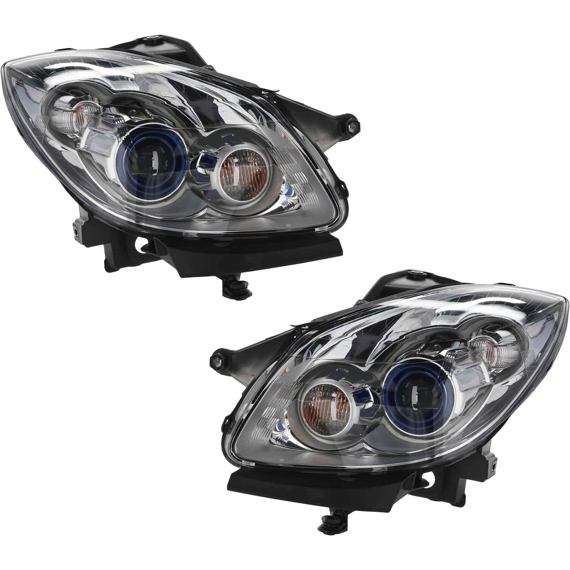 AM ENCLAVE 08-12 HEAD LAMP RH and LH Assembly HID Xenon with HID Kit w o Auto Adjust Headlight SKU SET REPB100181 Partslink GM2502378 GM2503378 OEM 19351936-19351937
