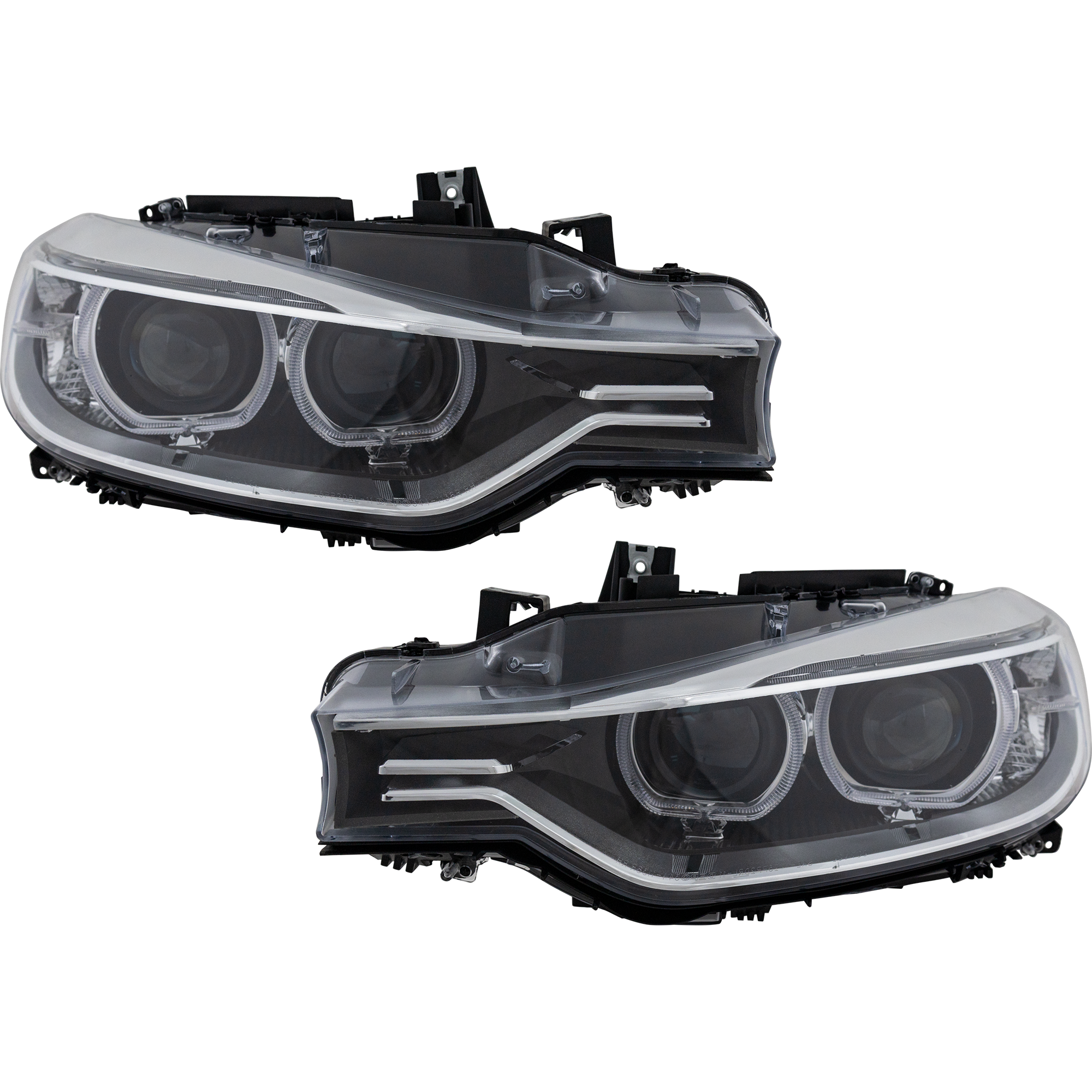 AM 3 SERIES 12-15 HEAD LAMP RH AND LH Lens and Housing HID Xenon w o HID Kit w o Adaptive Headlights Sedan Wagon SKU SET REPB100191 Partslink BM2503181 BM2502181 OEM 63117338706-63117338705