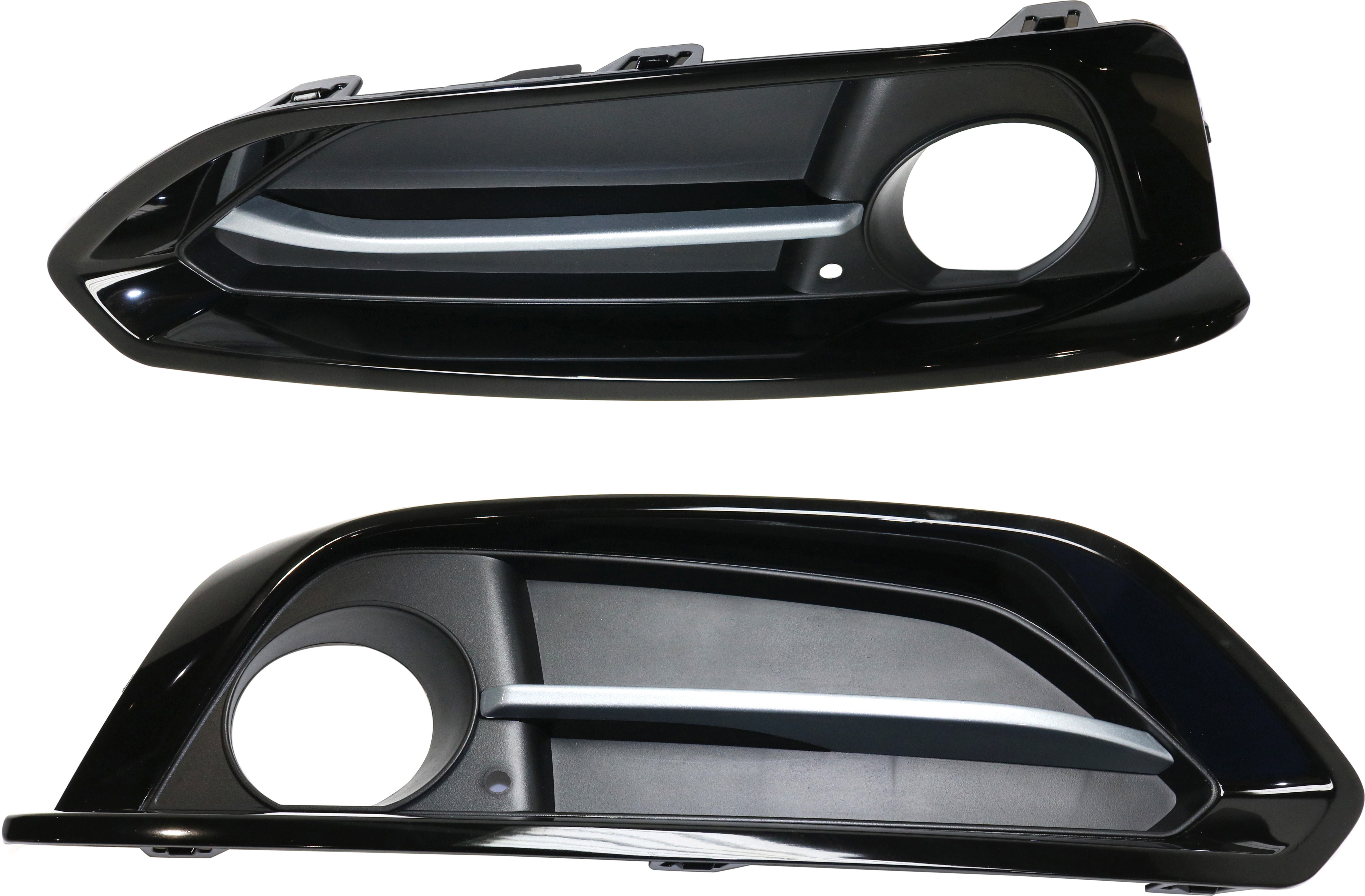 AM 2 SERIES 14-21 FRONT FOG LAMP MOLDING RH AND LH Primed Partially Open Grid SKU SET REPB108205 Partslink BM1039163 BM1038163 OEM 51117343732-51117343731
