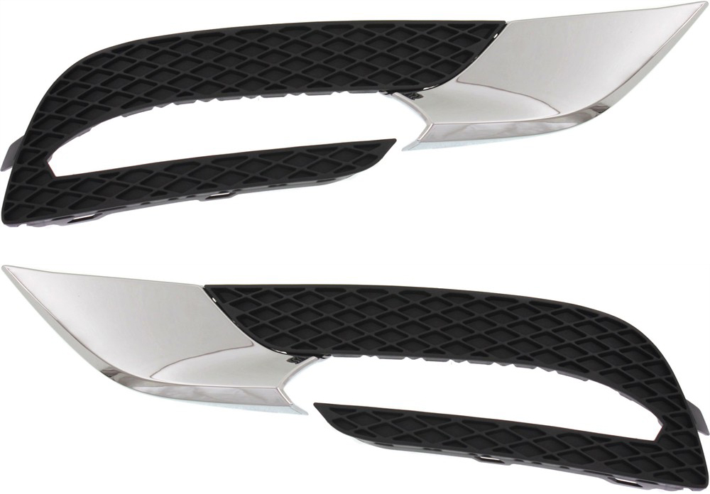 AM ENCLAVE 13-17 FRONT FOG LAMP MOLDING RH AND LH Black w Chrome Trim SKU SET REPB108603 Partslink GM1039152 GM1038152 OEM 20983394-20983395