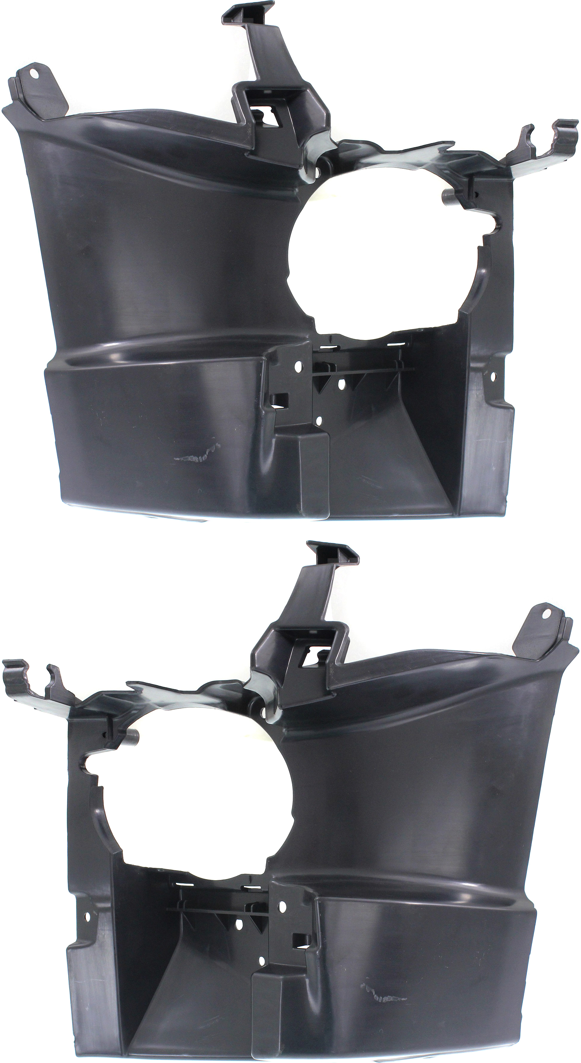 AM 3 SERIES 13-15 FRONT FOG LAMP BRACKET RH AND LH Textured Black w M Sport Line Sedan Wagon SKU SET REPB110501 Partslink BM1043108 BM1042108 OEM 51118054164-51118054163
