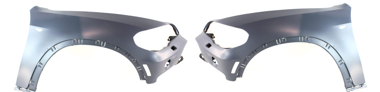 AM X5-07-10 FRONT FENDER RH AND LH Primed Exc. M Models w Signal Lamp and Reflector Hole w Head Lamp Washer Hole SKU SET REPB220109 Partslink BM1241146 BM1240146 OEM 51657178400-51657178399