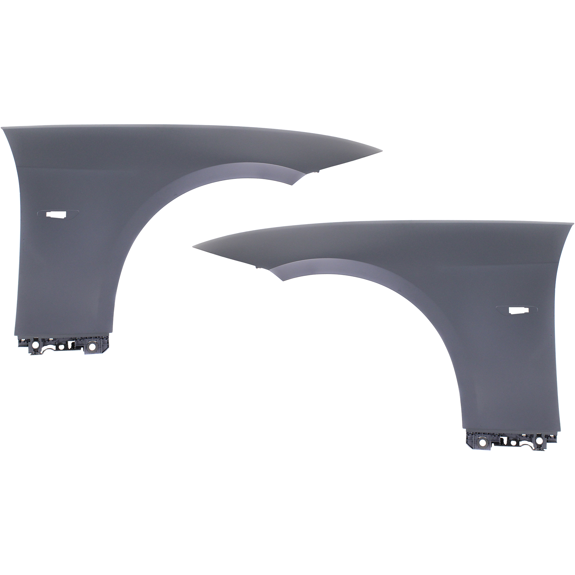AM 3 SERIES 07-13 FRONT FENDER RH AND LH Primed Convertible Coupe 3.0L Eng Thermoplastic SKU SET REPB220111 Partslink BM1241142 BM1240142 OEM 41357168988-41357168987