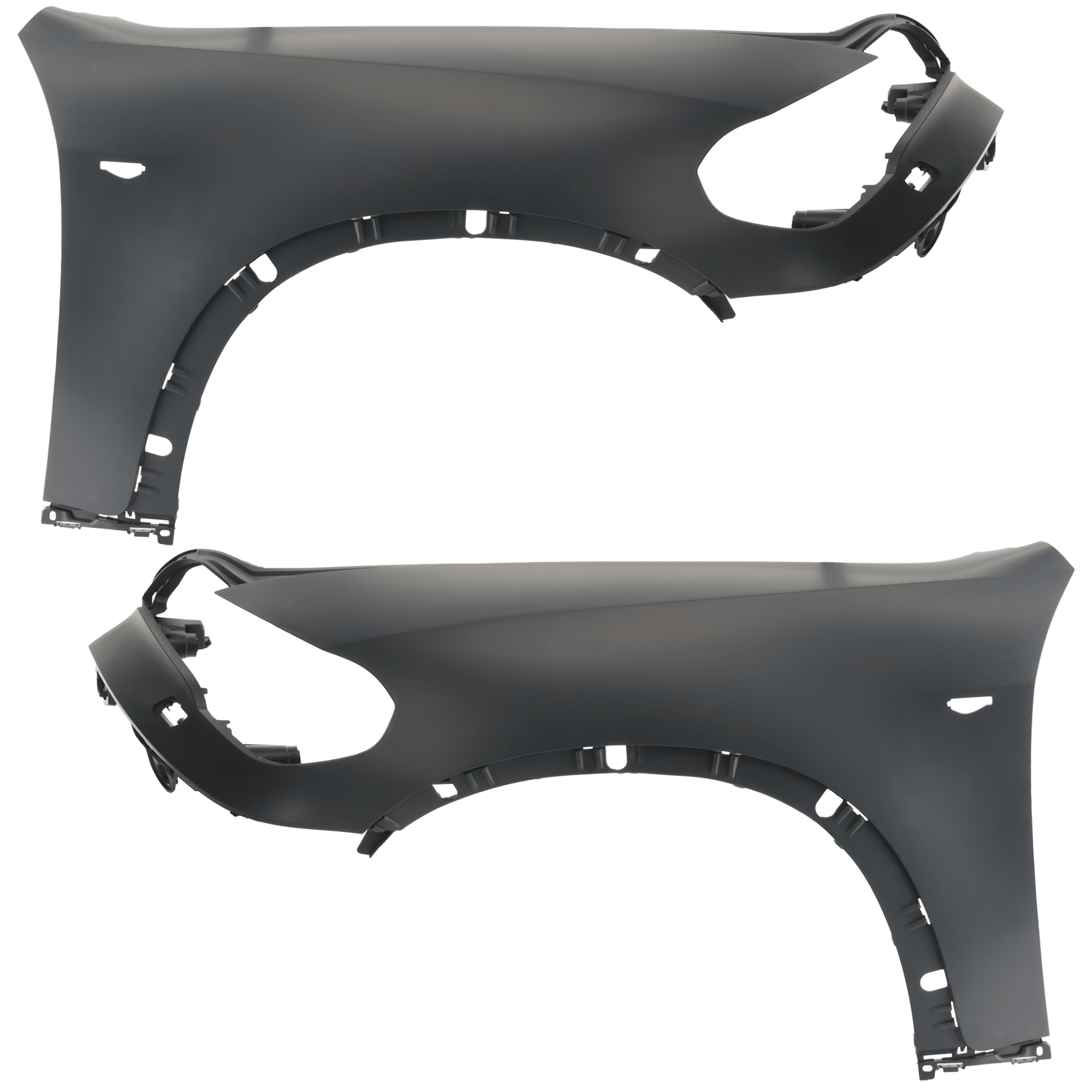 AM X5-11-13 FRONT FENDER RH AND LH Primed Exc. M Models Fiberglass w HeadLamp Washer Hole w Side Lamp Hole CAPA SKU SET REPB220165Q Partslink BM1240159C BM1241159C OEM 51657222995-51657222996