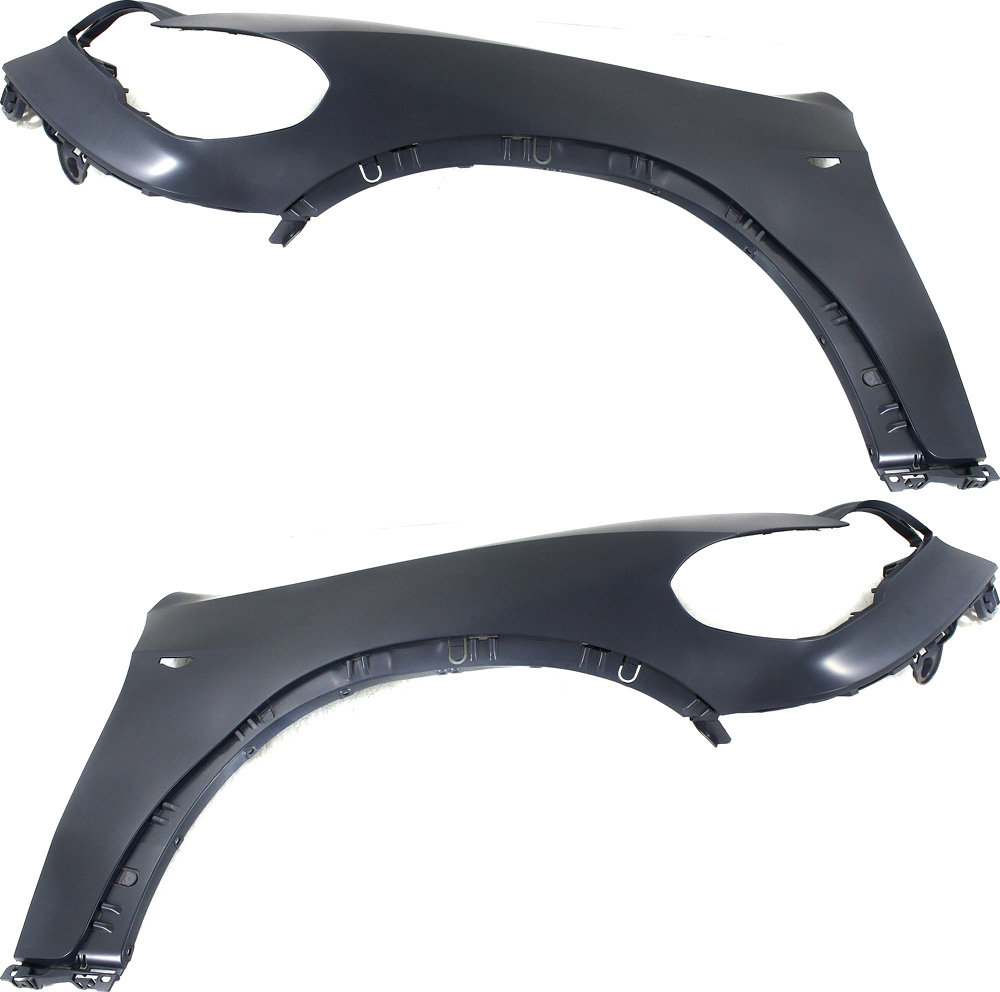 AM X5-11-13 FRONT FENDER RH AND LH Primed Exc. M Models Fiberglass w o HeadLamp Washer Hole w Side Lamp Hole SKU SET REPB220167 Partslink BM1240158 BM1241158 OEM 51657222991-51657222992