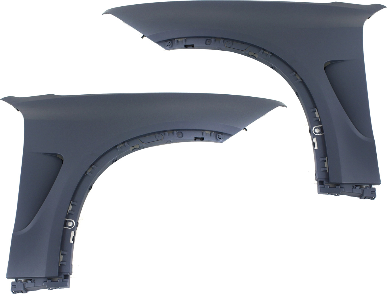 AM X5-14-18 FRONT FENDER RH AND LH Primed Exc. M Model Plastic SKU SET REPB220169 Partslink BM1241157 BM1240157 OEM 51657373542-51657373541