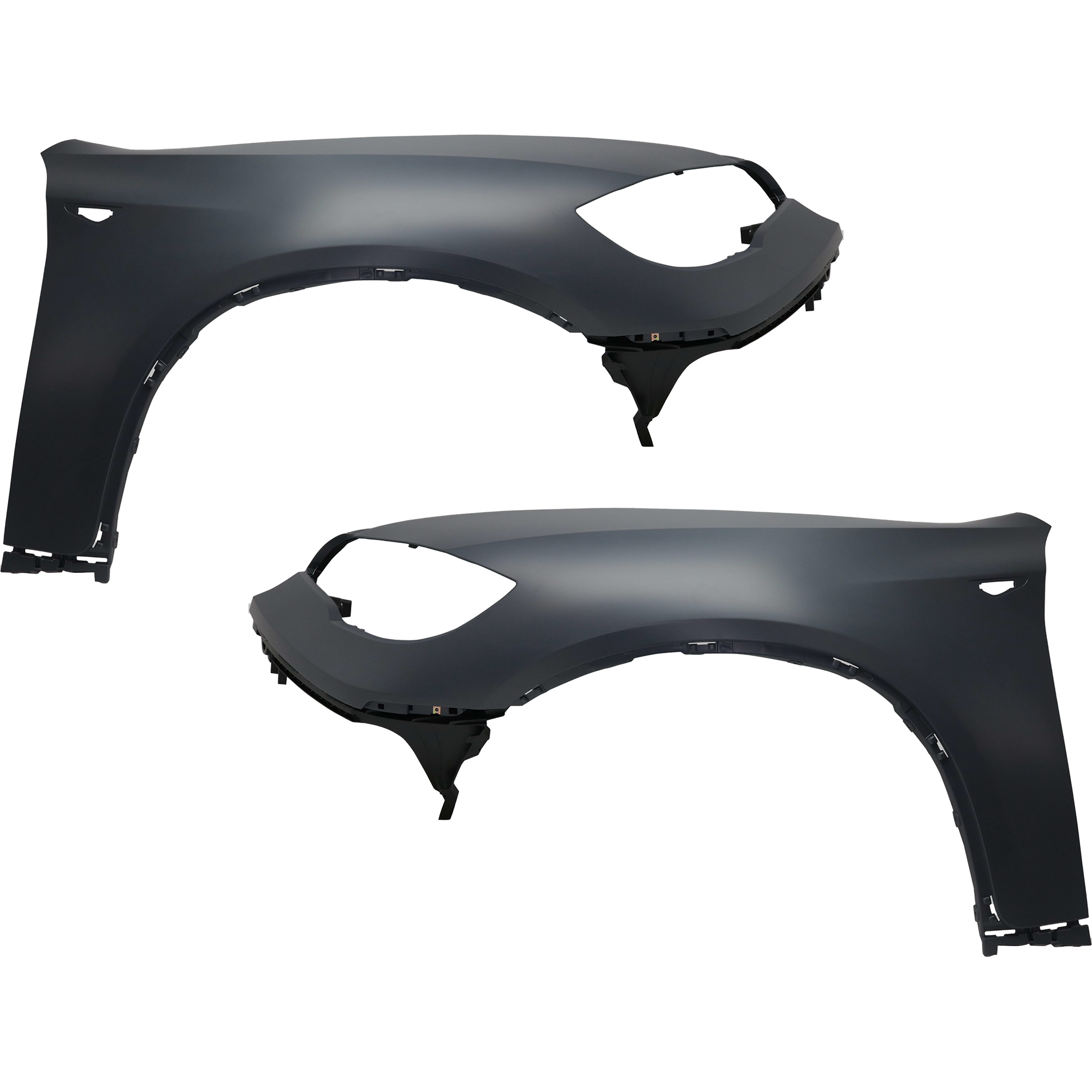 AM X6-08-14 FRONT FENDER RH AND LH Primed Fiberglass w o HeadLamp Washer Hole w Side Lamp Hole SKU SET REPB220171 Partslink BM1241160 BM1240160 OEM 51657052400-51657052399