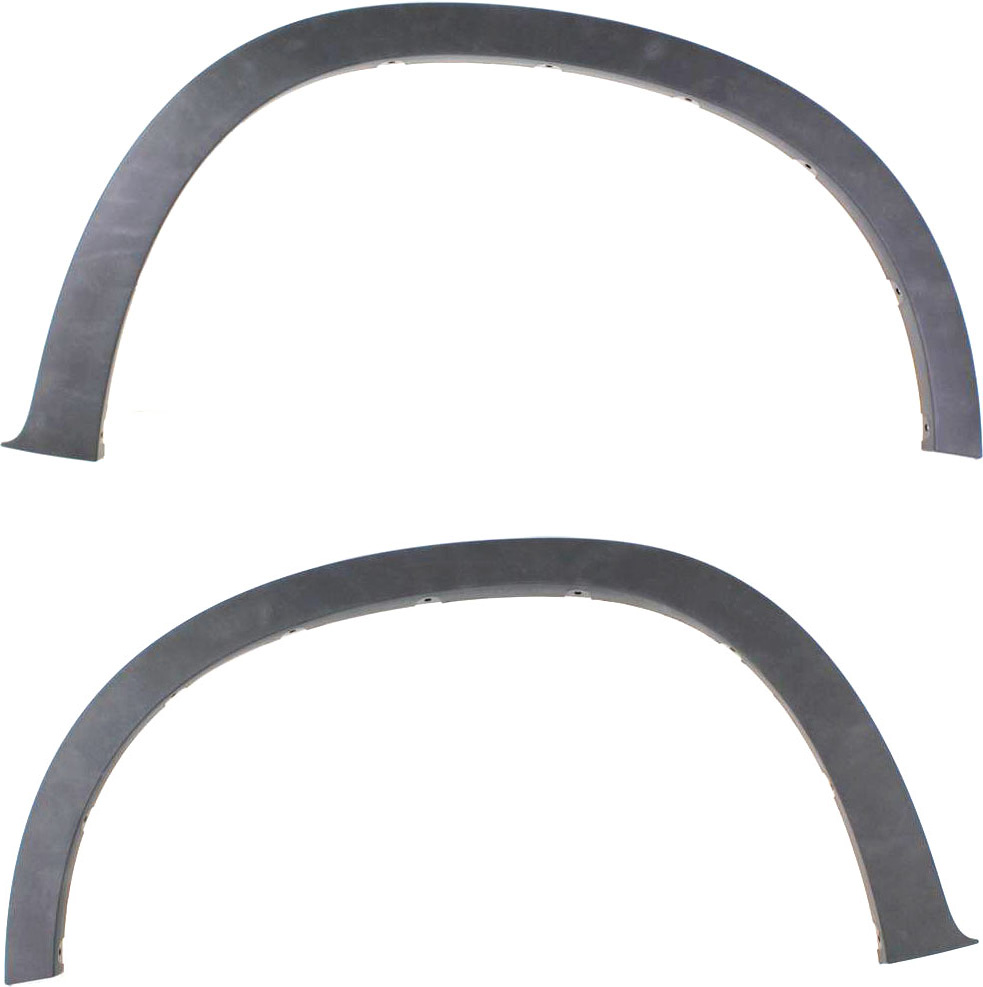AM X5-07-13 FRONT WHEEL OPENING MOLDING RH and LH Wheel Arch Black Plastic w o Sport Pkg. w 18-19 In. Wheels SKU SET REPB221303 Partslink BM1290100 BM1291100 OEM 51777158427-51777158428