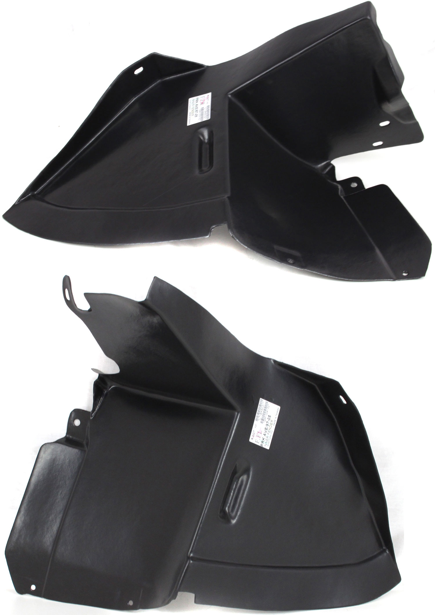 AM PARK AVENUE 97-05 FRONT FENDER LINER RH AND LH Front Lower Section Cover Extension SKU SET REPB222107 Partslink GM1004152 GM1005152 OEM 25665909-25759230