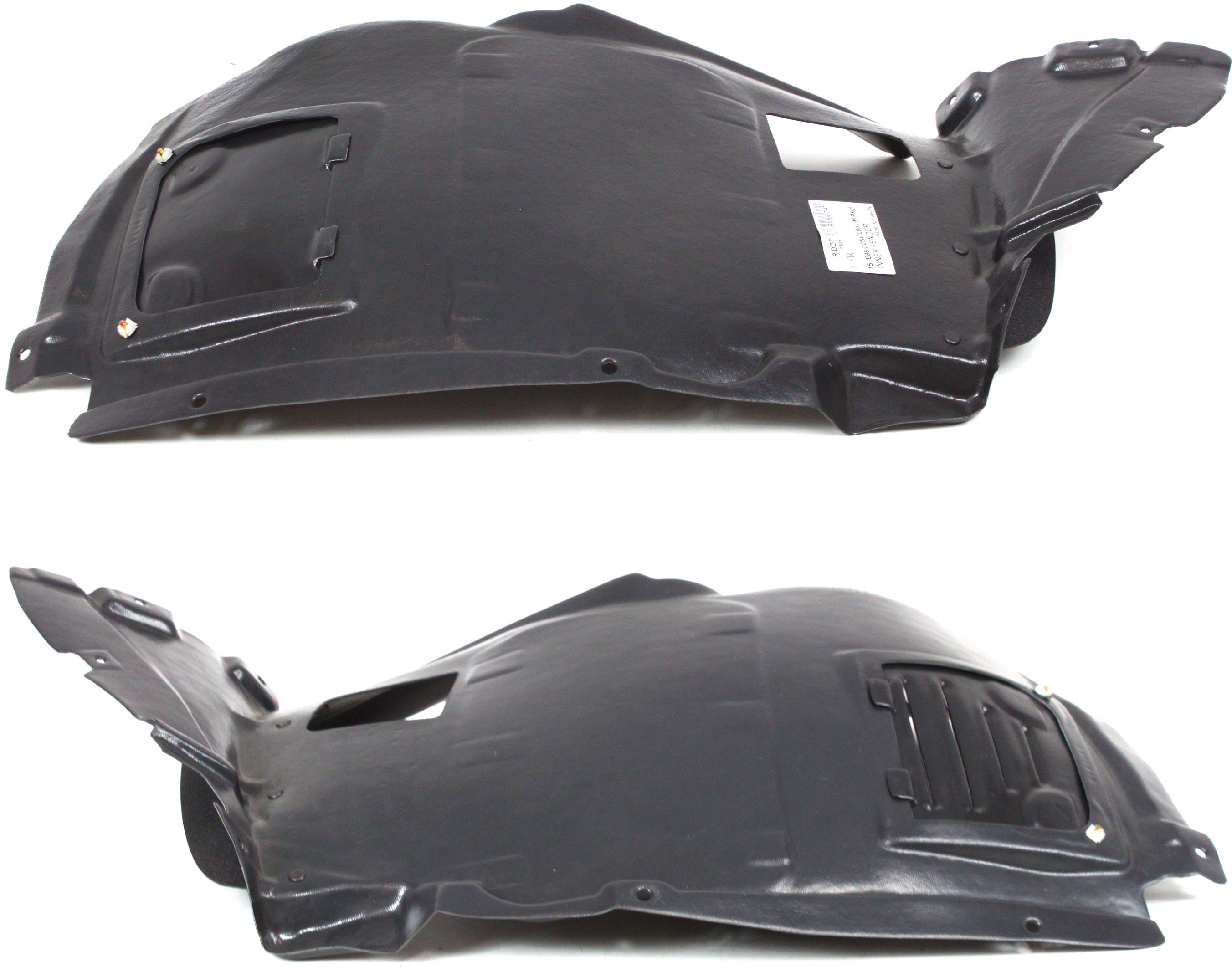 AM 1 SERIES 08-13 FRONT FENDER LINER RH AND LH Front Section Convertible Coupe SKU SET REPB222109 Partslink BM1249104 BM1248104 OEM 51118045962-51118045961