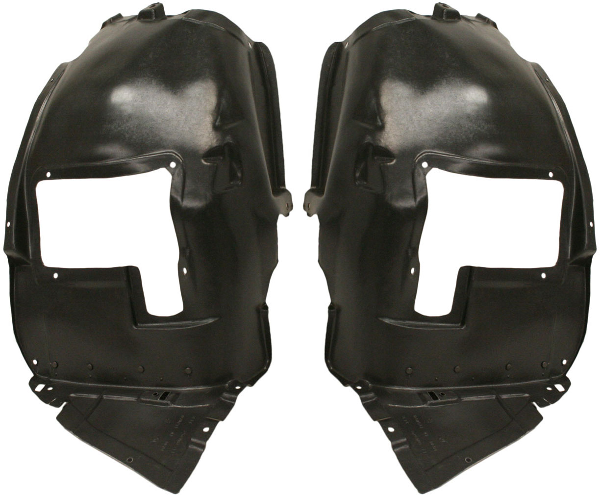 AM 3 SERIES 07-13 FRONT FENDER LINER RH AND LH Front Section 335i 335is 335xi Models Convertible Coupe 3.0L Eng. w Turbo SKU SET REPB222119 Partslink BM1251119 BM1251118 BM1250119 BM1250118 OEM 51717162832-51717162831