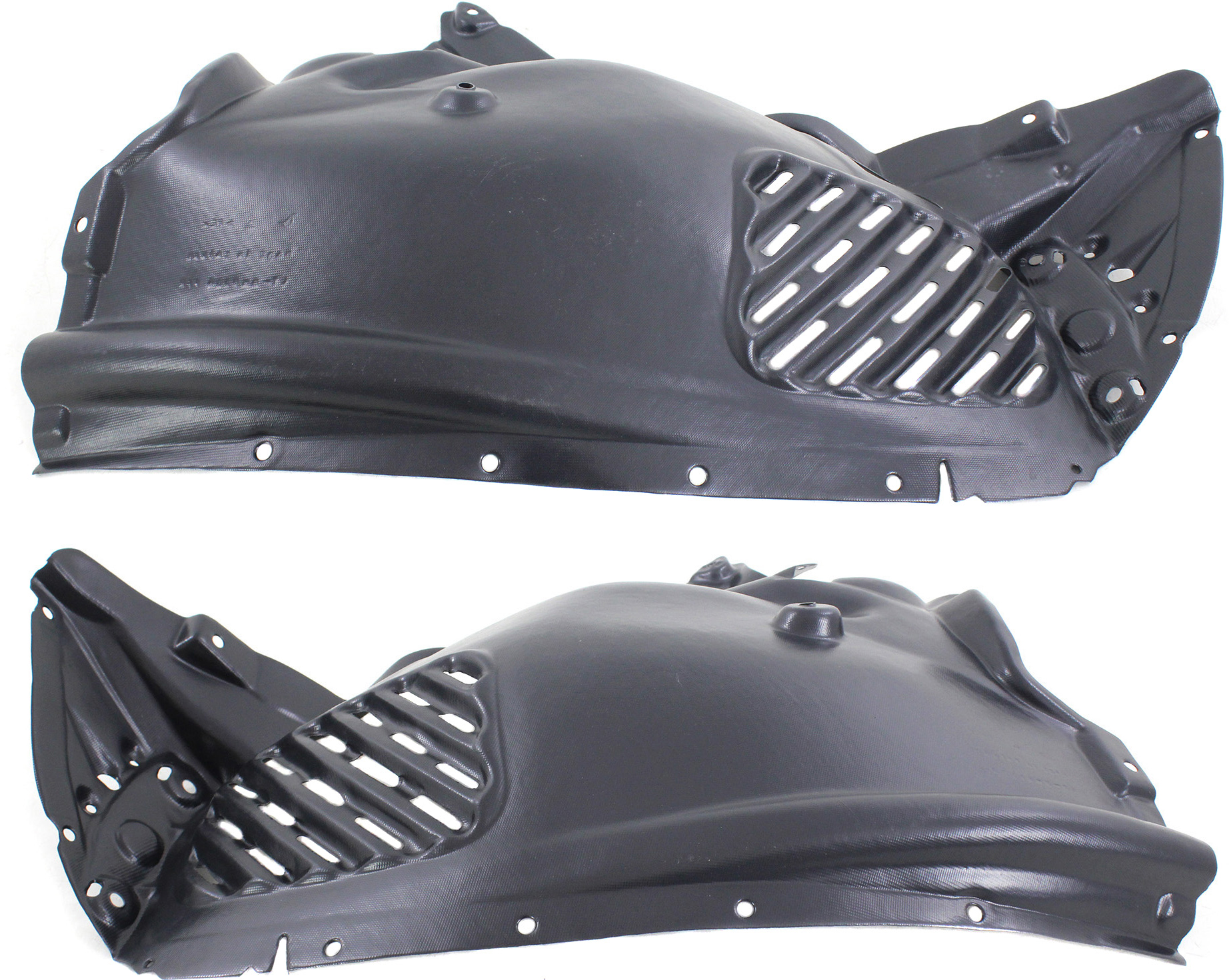 AM X3-11-17 X4-15-18 FRONT FENDER LINER RH AND LH Front Section Vacuum Form SKU SET REPB222147 Partslink BM1249126 BM1248126 OEM 51717213642 PFM 51717213641 PF