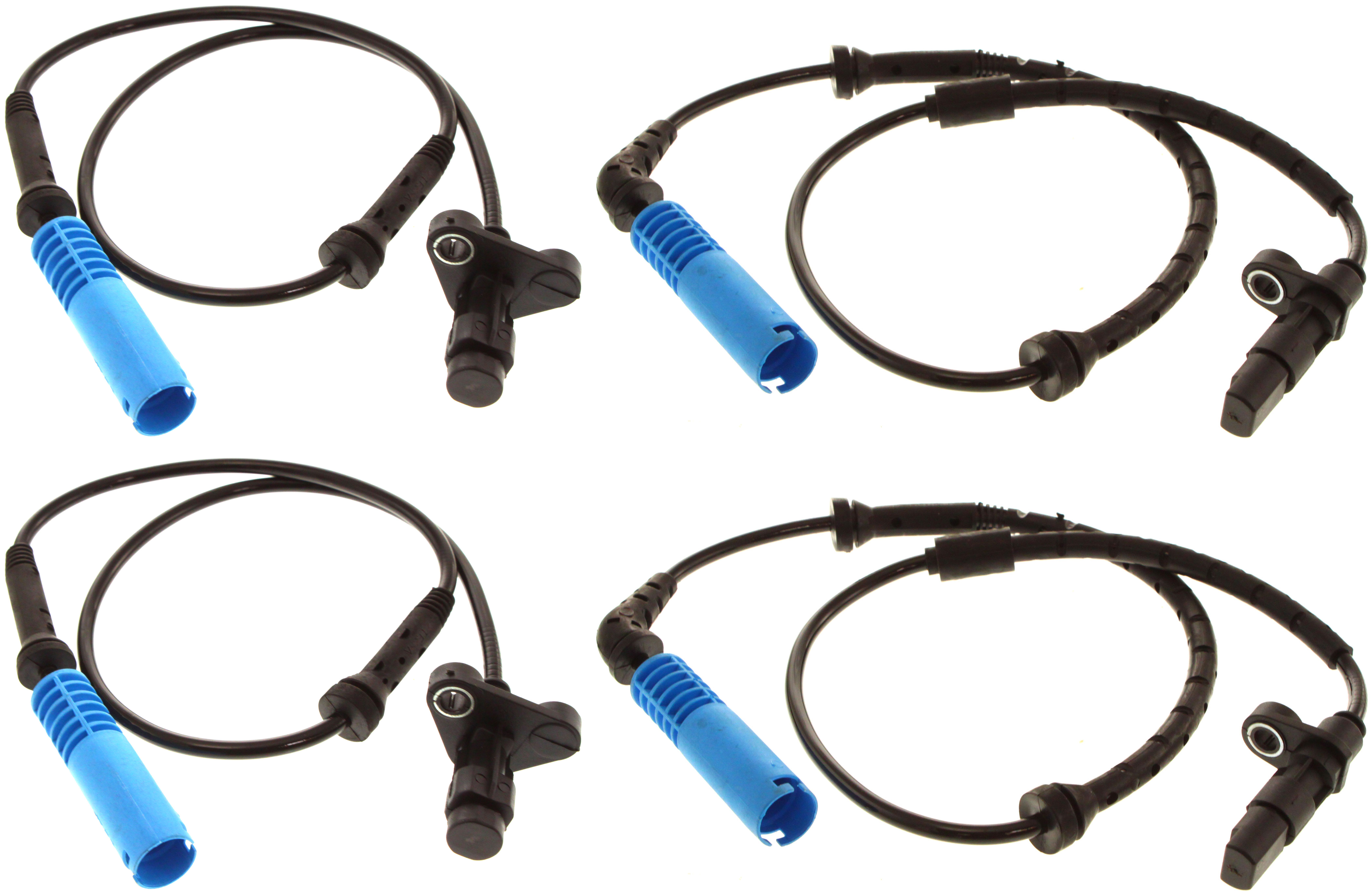 AM X5-00-03 FRONT AND REAR ABS SPEED SENSOR RH AND LH w Harness From 4-00 SKU SET REPB272402-4 OEM 34526756379-34526756380
