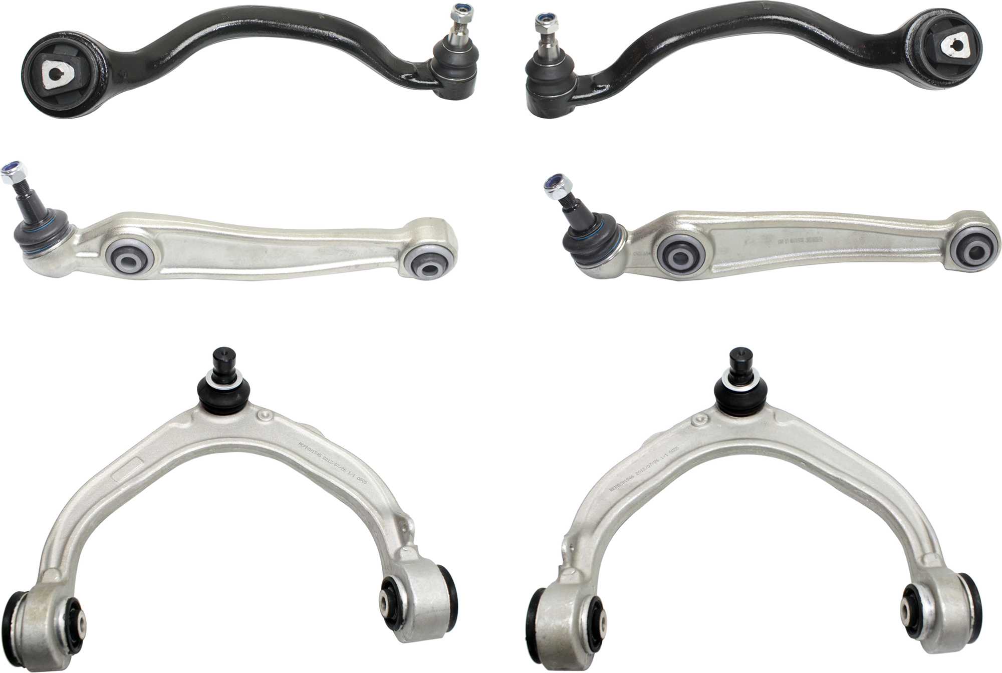 AM X5-07-13 X6-08-14 FRONT CONTROL ARM RH AND LH Upper and Lower Set of 6 SKU SET REPB281545 A OEM 3-112-677-189-331-120-000-000-000-000