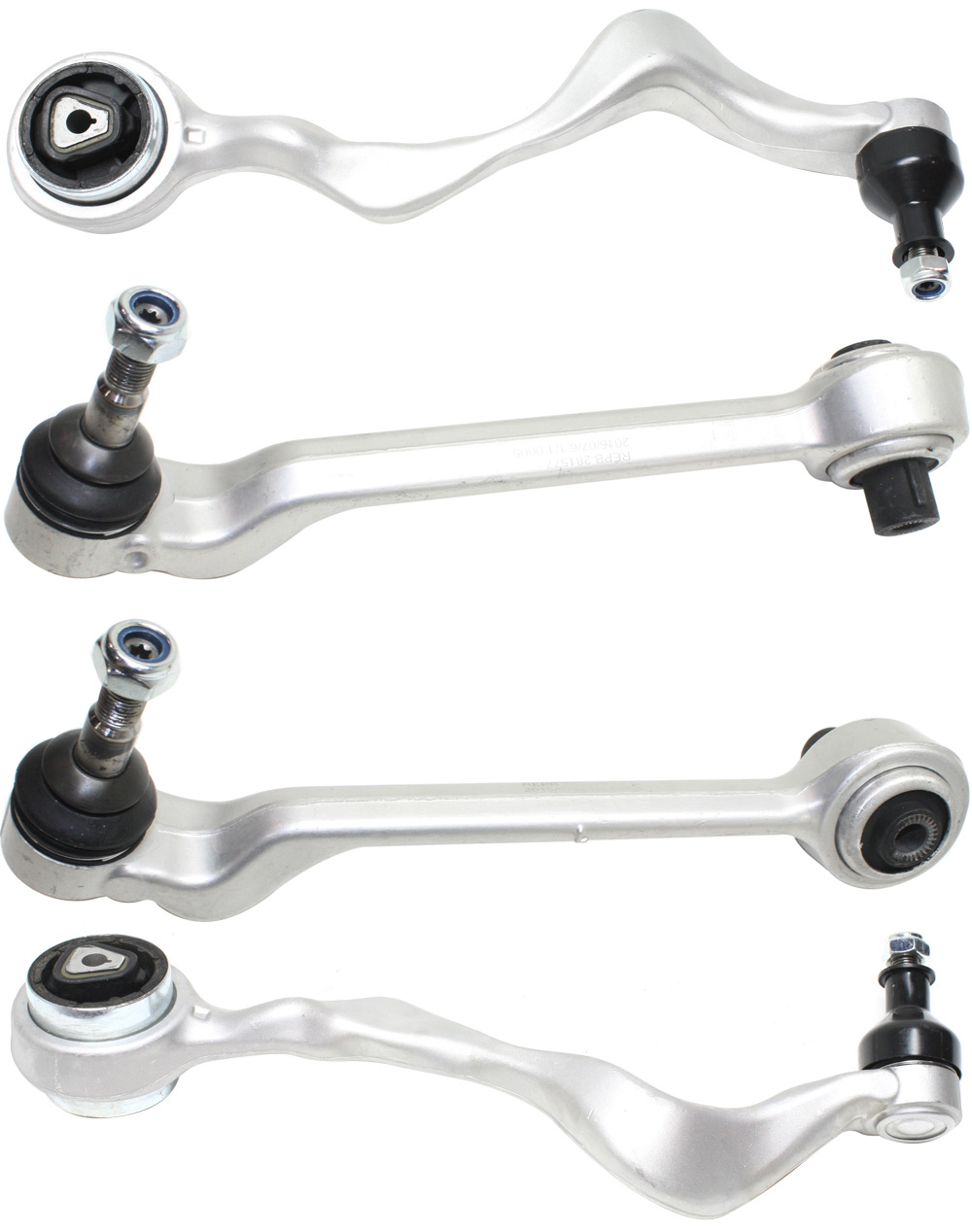 AM 328I 12-13 FRONT CONTROL ARM RH AND LH Lower Frontward Arm and Rearward Arm Set of 4 w Ball Joint and Bushing SKU SET REPB281551-4 OEM 31126769798-31126769797-311267