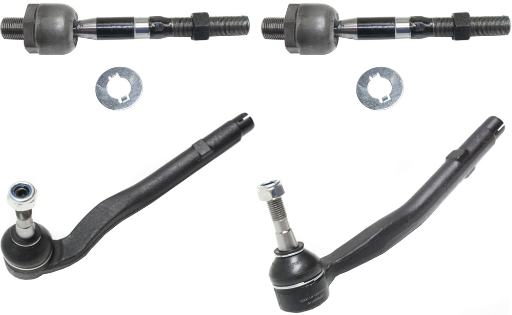 AM 5 SERIES 97-03 FRONT TIE ROD END RH AND LH Inner and Outer SKU SET REPB282115-4 Partslink BM4520101 BM4521101 OEM 2693367-4012030-32136757877-45