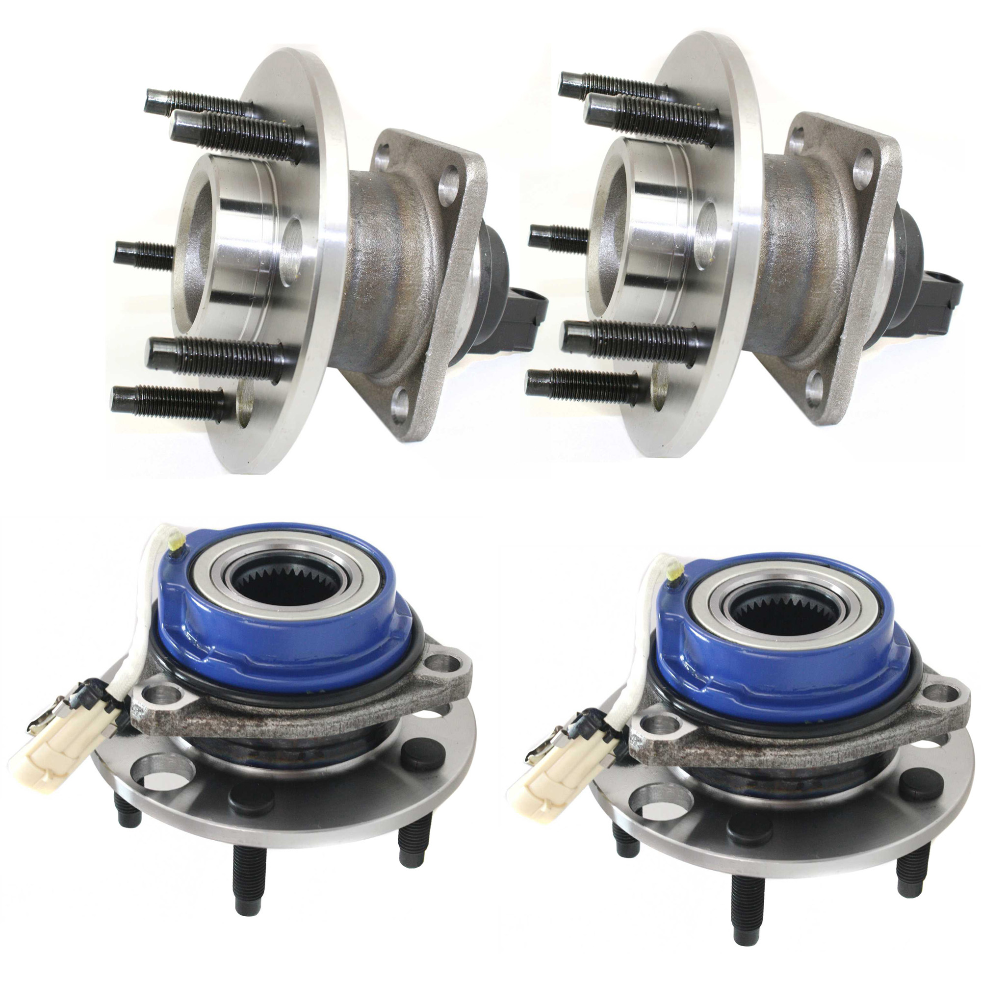 AM DEVILLE 94-96 ELDORADO SEVILLE 93-96 FRONT AND REAR HUB ASSEMBLY RH AND LH SKU SET REPB283703-4 OEM 2075-2076-513087-713087-951033