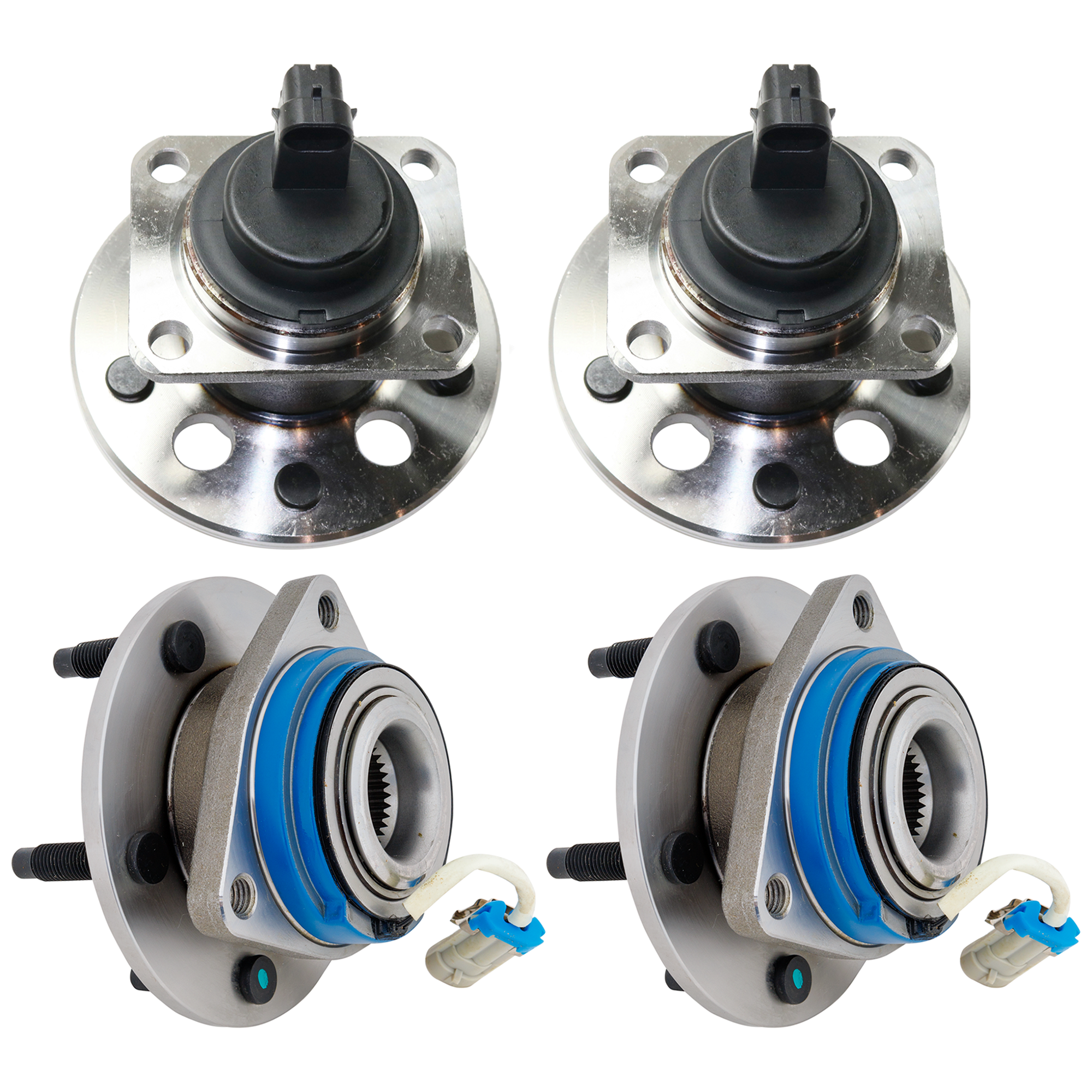 AM PARK AVENUE 97-01 FRONT AND REAR HUB ASSEMBLY RH AND LH Set of 4 SKU SET REPB283706-4 OEM 12429204-2055-2092-512003-5123