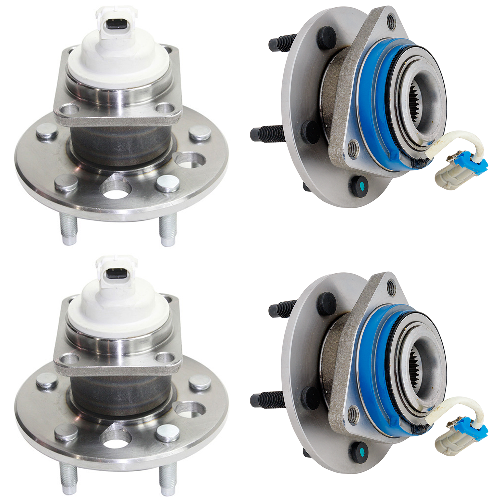 AM CENTURY 97-01 FRONT AND REAR HUB ASSEMBLY RH AND LH 4 Wheel ABS FWD SKU SET REPB285907 OEM 12429204-9145835
