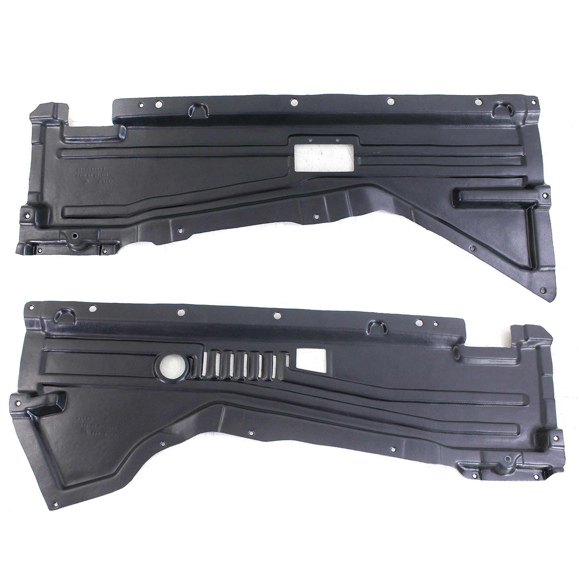 AM X5-07-18 X6-08-14 ENGINE SPLASH SHIELD Under Cover RH and LH w Adaptive Drive SKU SET REPB310143 Partslink BM1228163 BM1228164 OEM 51757158403-51757308676-517571