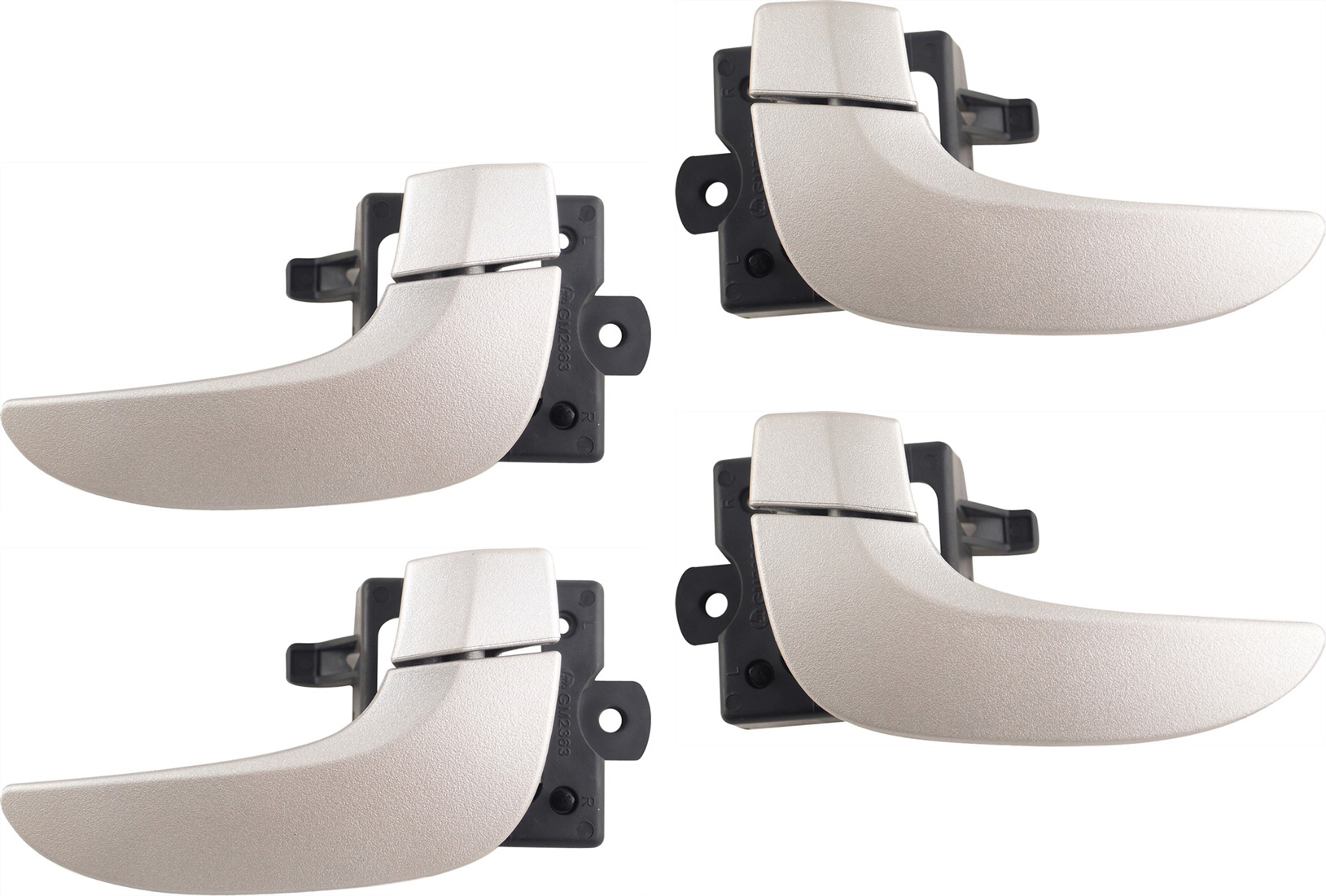 AM RENDEZVOUS 02-07 FRONT AND REAR DOOR HANDLE RH AND LH Inside Gray Except Ultra Model SKU SET REPB462137-4 Partslink GM1353162 GM1352162 OEM 10376821-10376822
