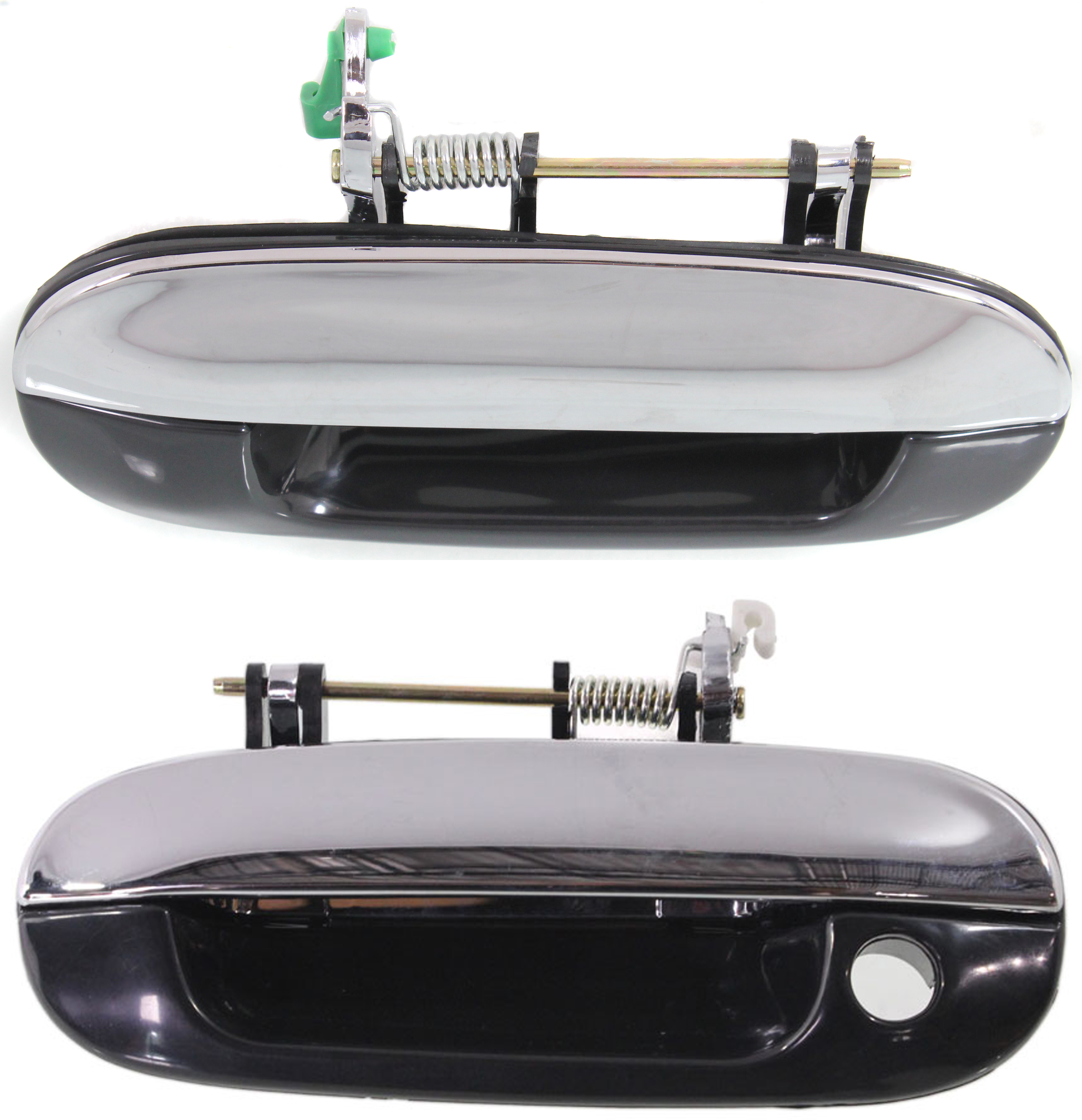 AM TRAILBLAZER ENVOY 02-09 FRONT EXTERIOR DOOR HANDLE RH and LH Chrme Lvr+Smth Blk Hsg. SKU SET REPB462141 Partslink GM1311175 GM1310175 OEM 88981049-88981048