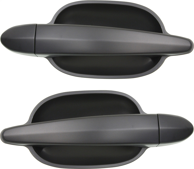 AM 5 SERIES 6 SERIES 04-10 FRONT EXTERIOR DOOR HANDLE RH AND LH Primed Black w o Keyhole Plastic SKU SET REPB462343K OEM 51216961444-51217191916-512169