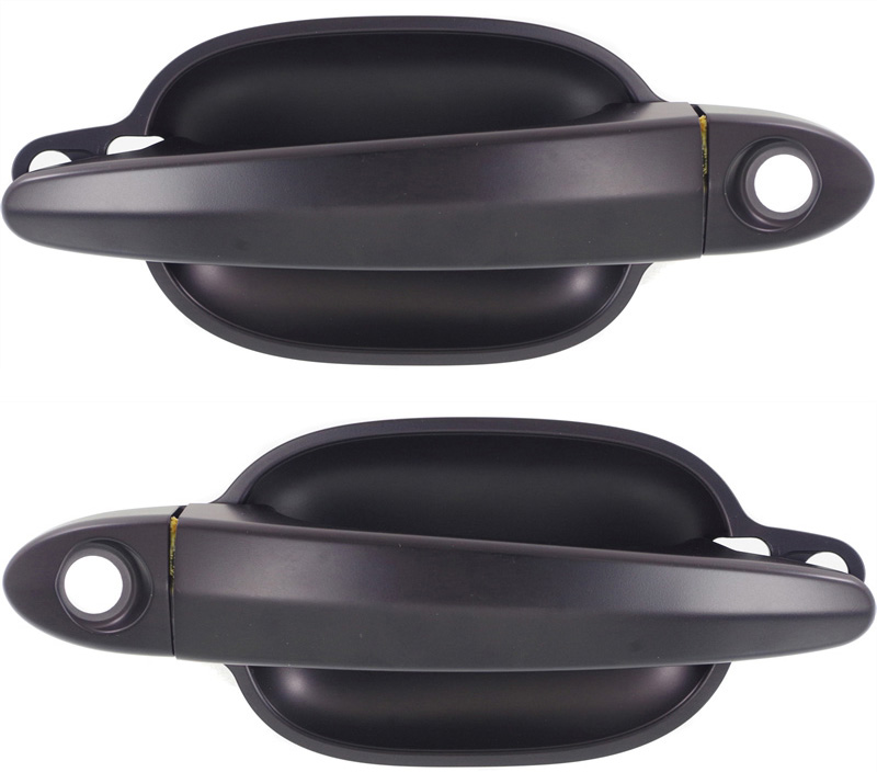 AM 5 SERIES 6 SERIES 04-10 FRONT EXTERIOR DOOR HANDLE RH AND LH Primed Black w Keyhole Plastic SKU SET REPB462343 OEM 51216961444-51217191913-512169