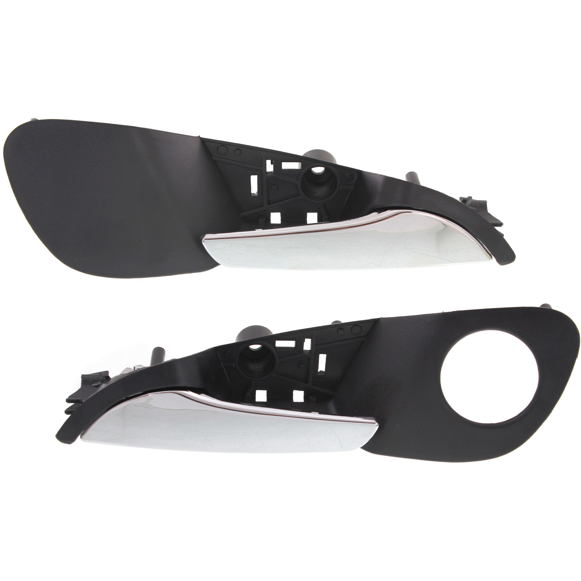 AM REGAL 11-17 FRONT INTERIOR DOOR HANDLE RH AND LH Black Bezel w Chrome Lever w o Door Lock Hole Set of 2 SKU SET REPB462353