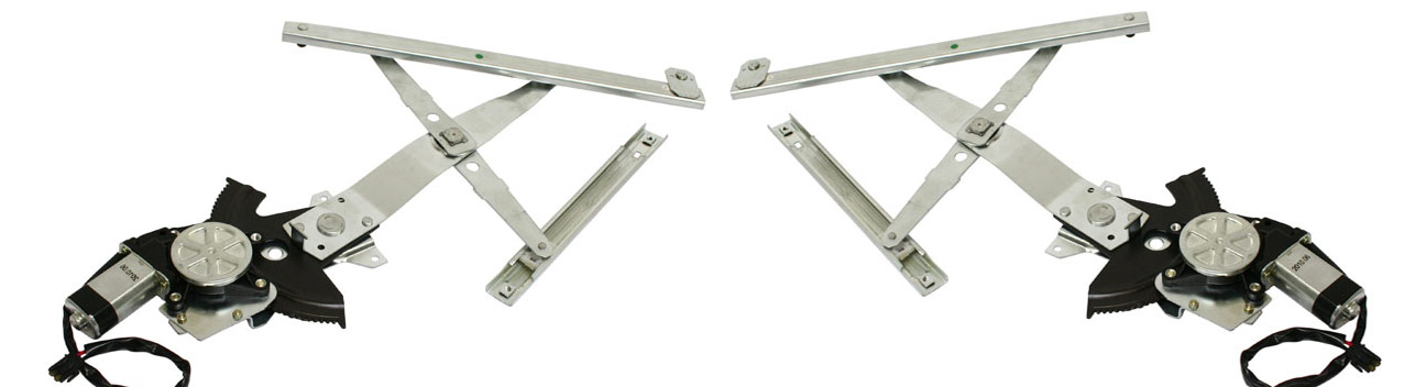 AM GRAND AM 92-98 FRONT WINDOW REGULATOR RH AND LH Power w Motor Sedan SKU SET REPB462905 Partslink GM1351173 GM1350173 OEM 16621658 PFM 16621659