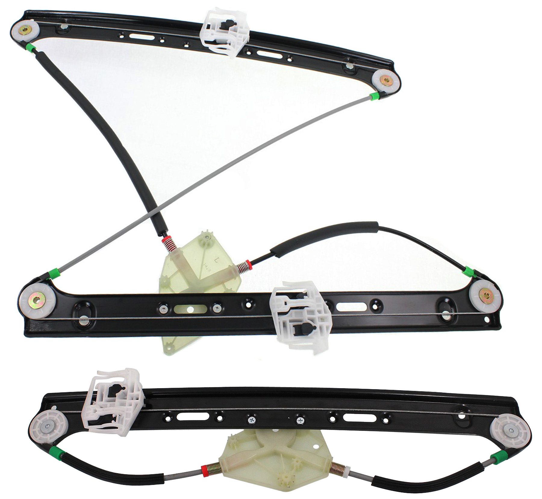 AM X3-04-10 FRONT AND REAR WINDOW REGULATOR LH Power w o Motor SKU SET REPB462916-2L Partslink BM1350108 BM1550110 OEM 51333448249-51353448251