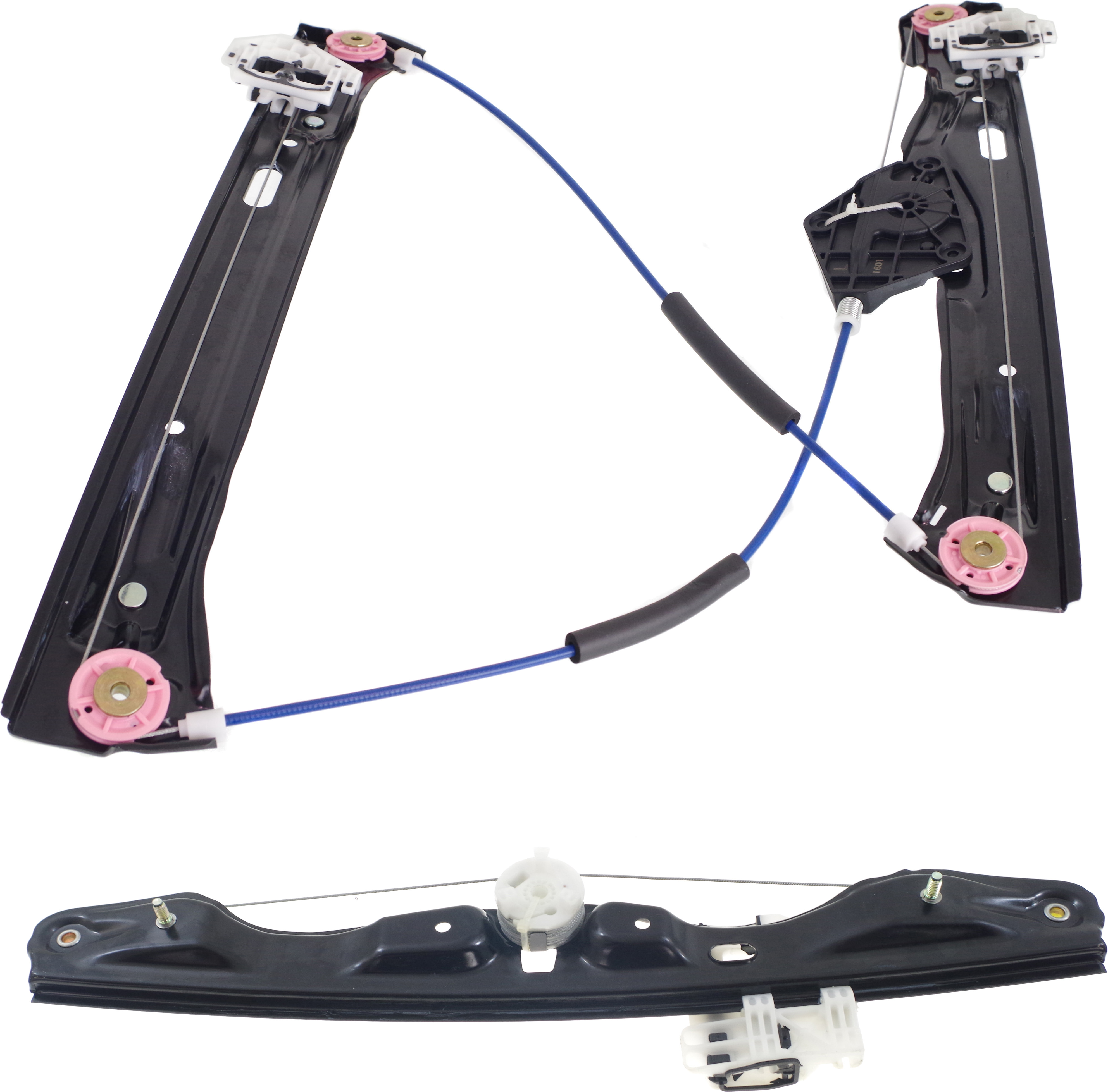 AM 3 SERIES 12-19 FRONT AND REAR WINDOW REGULATOR LH Power w o Motor SKU SET REPB462924-2L Partslink BM1350120 BM1550121 OEM 51337281885-51357281887