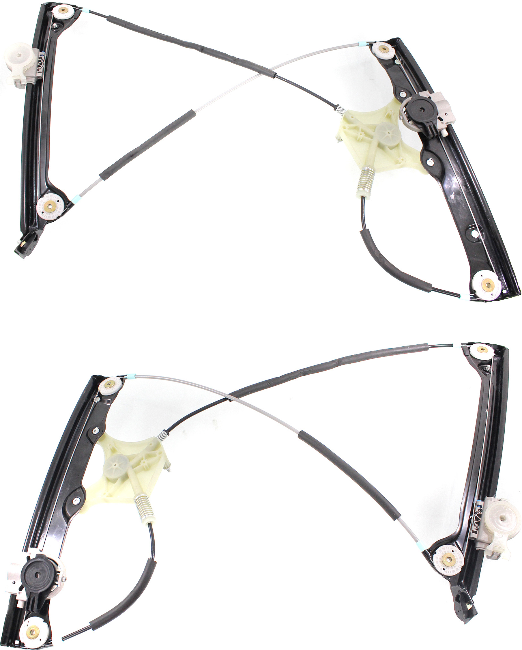AM 6 SERIES 12-18 FRONT WINDOW REGULATOR RH AND LH Power w o Motor Conv Cpe 12-17 SKU SET REPB462931 Partslink BM1350123 BM1351123 OEM 51337223651-51337223652