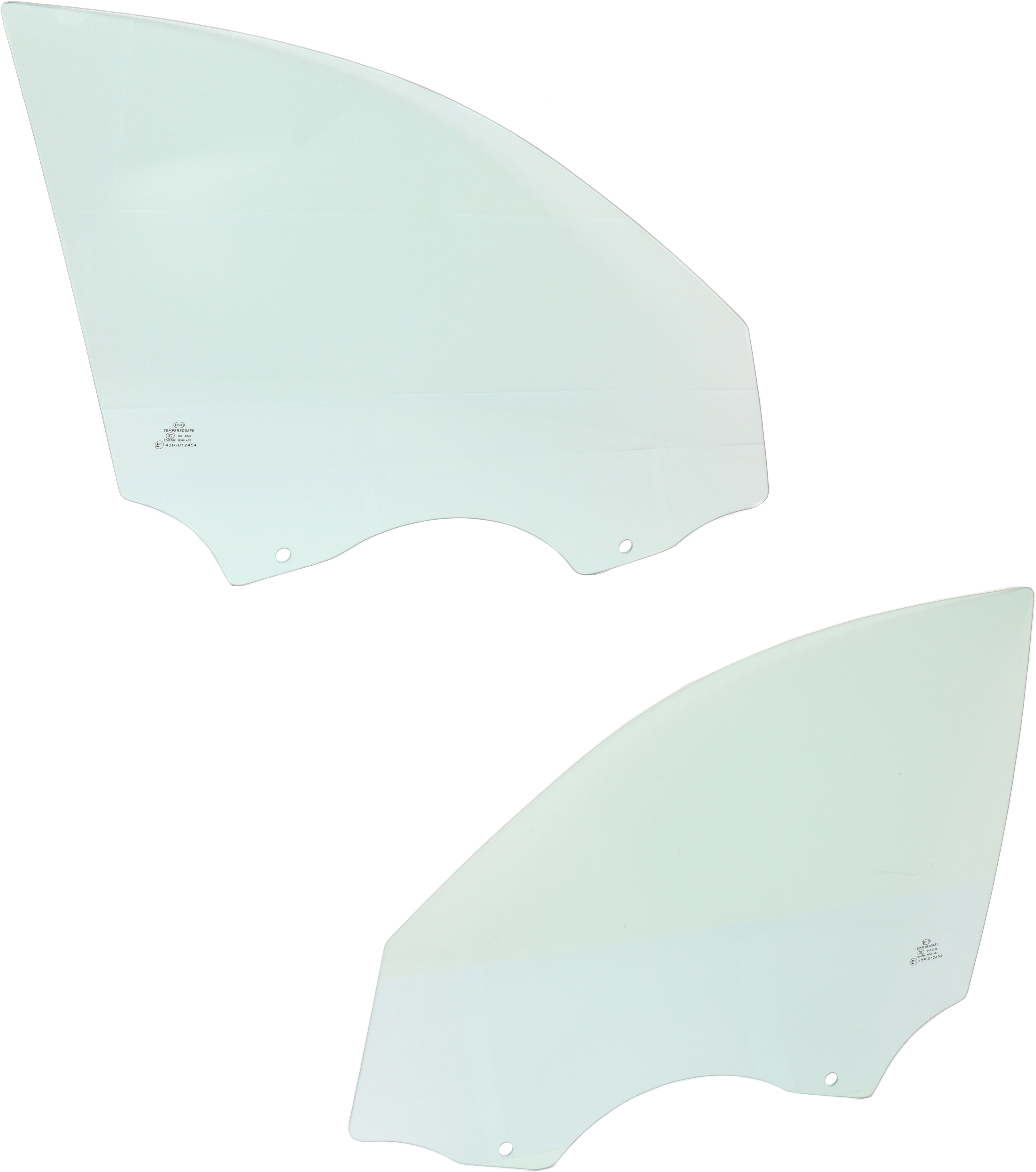 AM 3 SERIES 06-12 FRONT DOOR GLASS RH AND LH Green Tint 4 Door Sedan 06-11 Wagon SKU SET REPB480101 OEM 51337060263 FD22617GTNN 513370