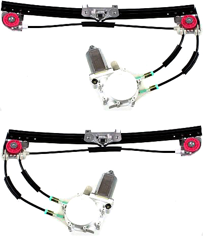 AM 528I 540I 97-99 REAR WINDOW REGULATOR RH AND LH Power With Motor SKU SET REPB491701 Partslink BM1551112 BM1550112 OEM 51358159836 PFM 51358159835 PF