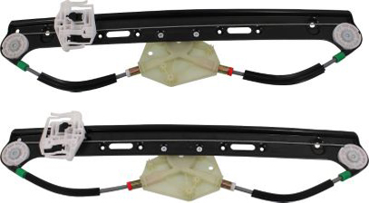 AM X3-04-10 REAR WINDOW REGULATOR RH AND LH Power w o Motor SKU SET REPB491717 Partslink BM1551110 BM1550110 OEM 51353448252-51353448251