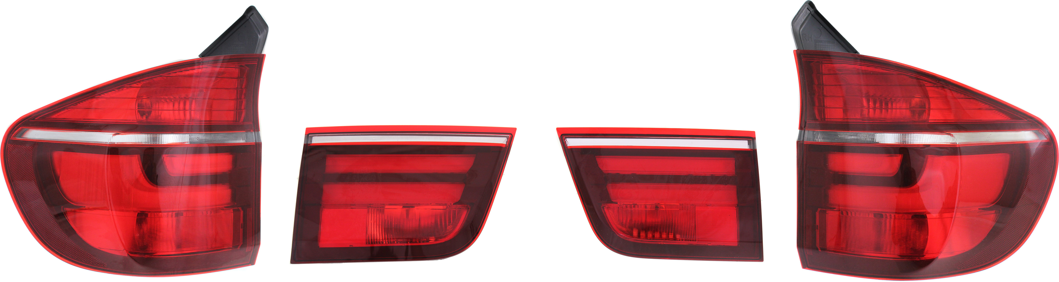 AM X5-11-13 TAIL LAMP RH AND LH Inner and Outer Set of 4 Assembly SKU SET REPB730159-4 Partslink BM2802106 BM2803106 BM2804107 BM2805107 OEM 6-321-722-779-163-210-000-000-000-000