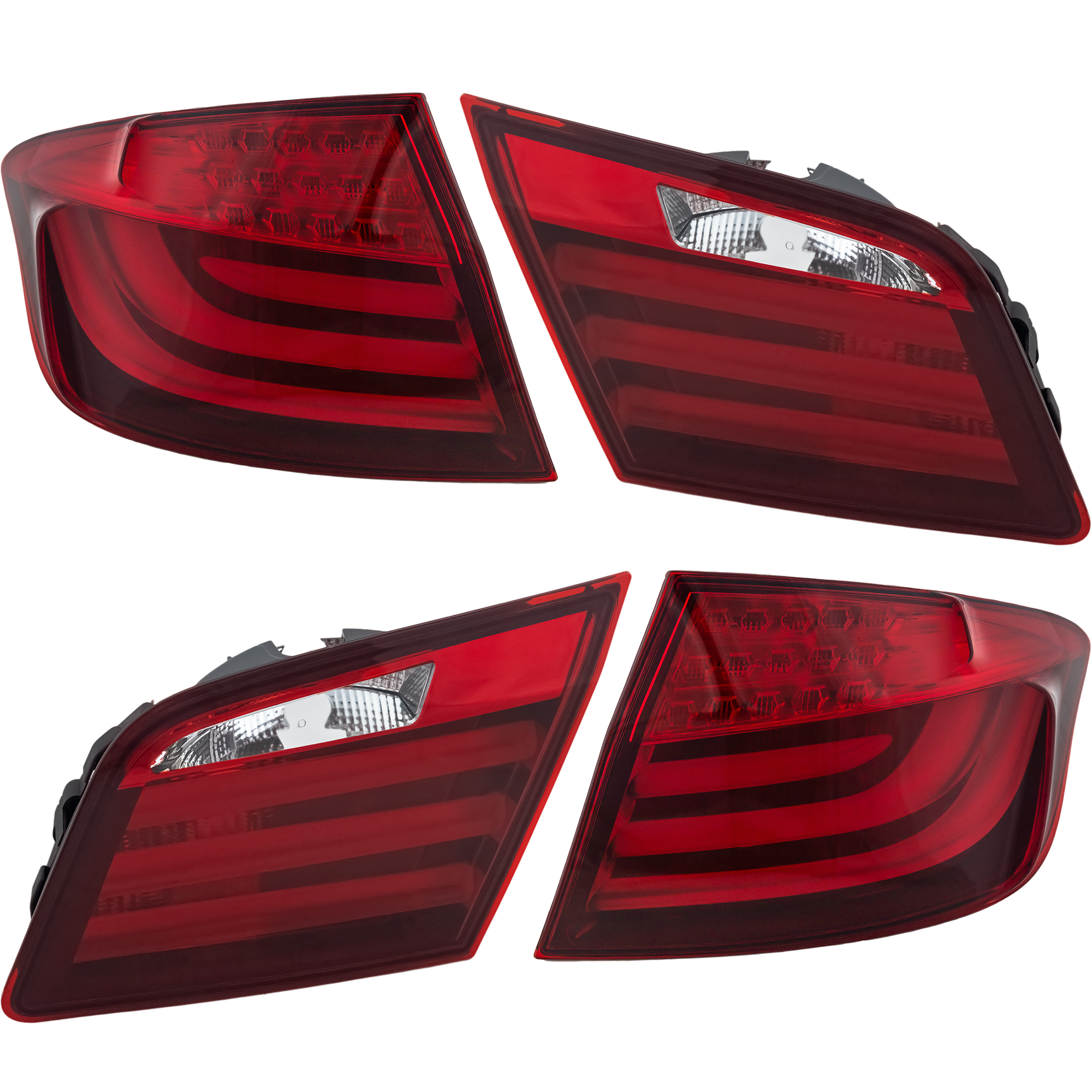 AM 5 SERIES 11-13 TAIL LAMP RH AND LH Inner and Outer Sedan SKU SET REPB730171-4 Partslink BM2805105 BM2804105 BM2803107 BM2802107 OEM 63217203232-63217203231-632172