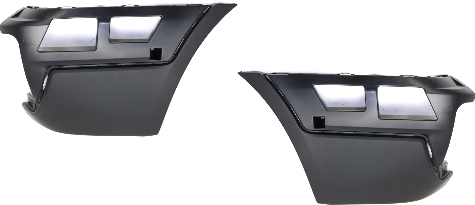 AM X3-07-10 REAR BUMPER END RH and LH Textured Cover w o M Package SKU SET REPB761107 Partslink BM1117102 BM1116102 OEM 51123416238-51123416237