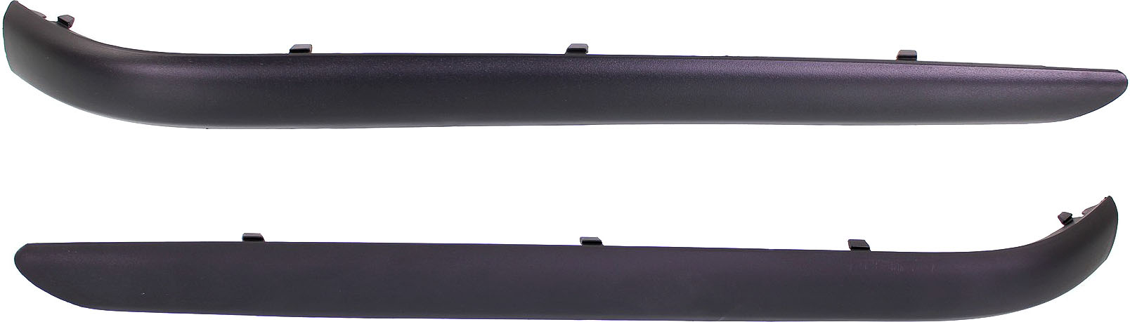 AM 3 SERIES 02-05 REAR BUMPER MOLDING RH AND LH Primed Black Sedan SKU SET REPB763721 Partslink BM1147108 BM1146108 OEM 51127030604-51127030603